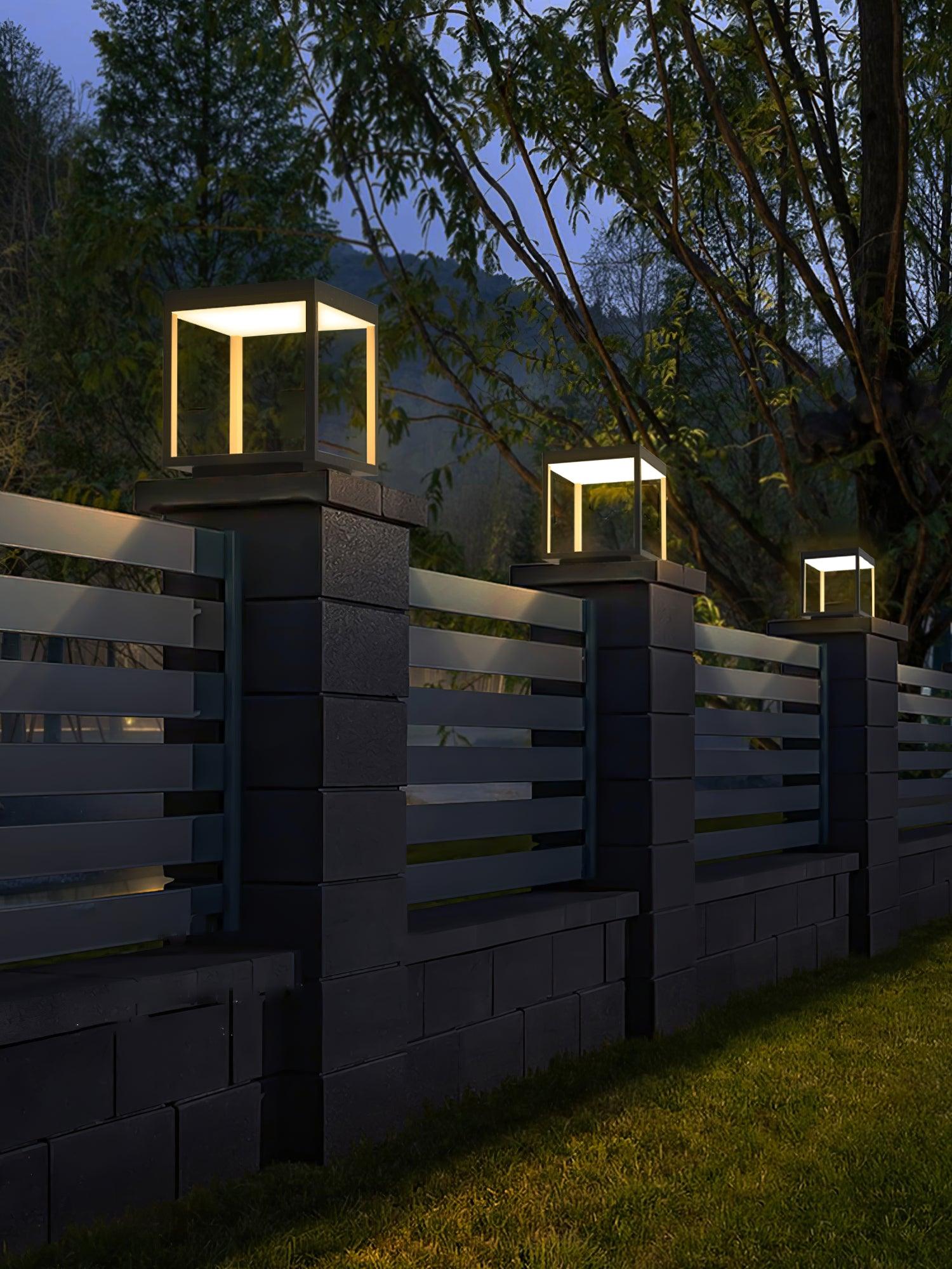 Square Frame Solar Outdoor Light Table Lamp