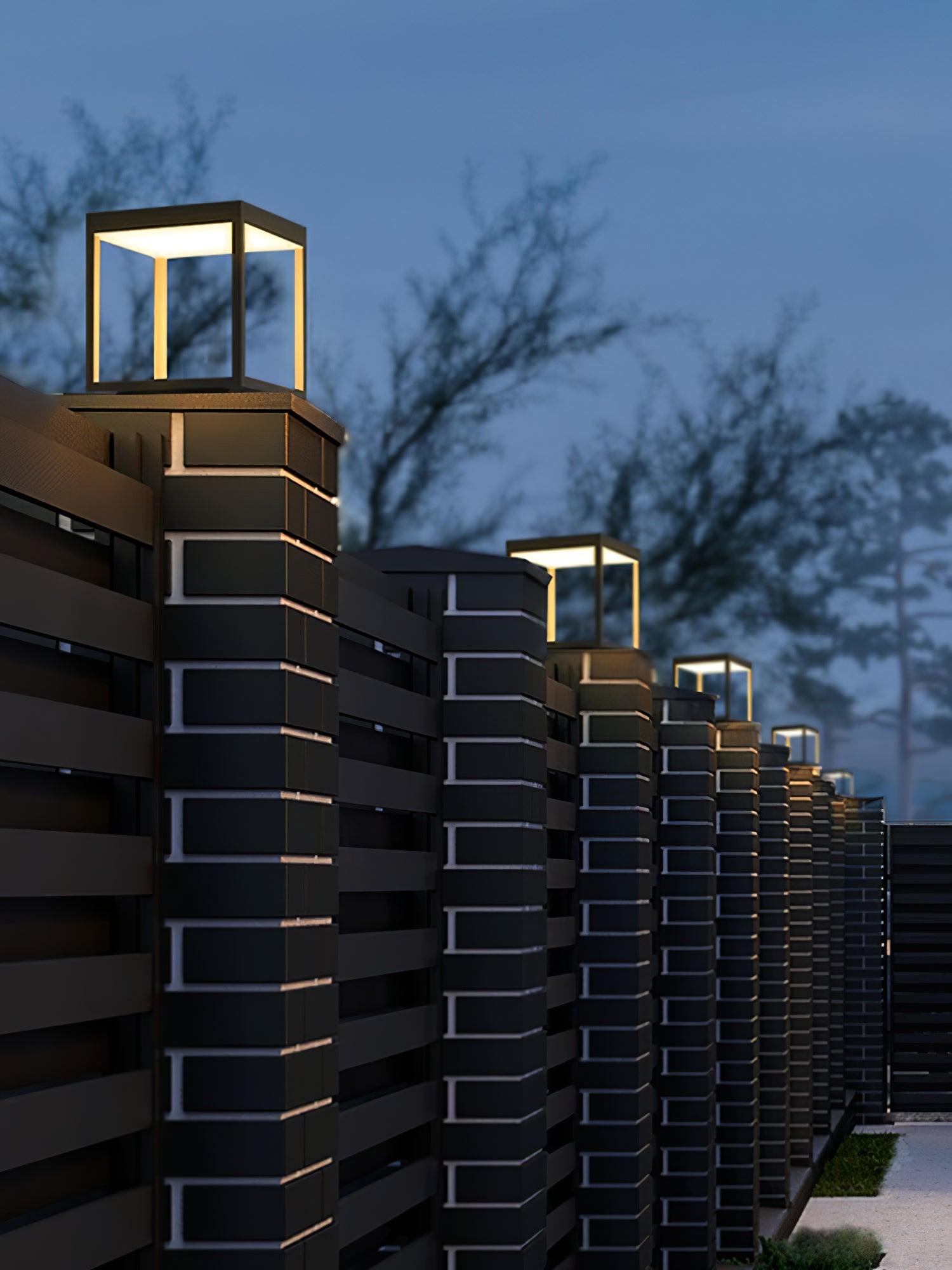 Square Frame Solar Outdoor Light Table Lamp