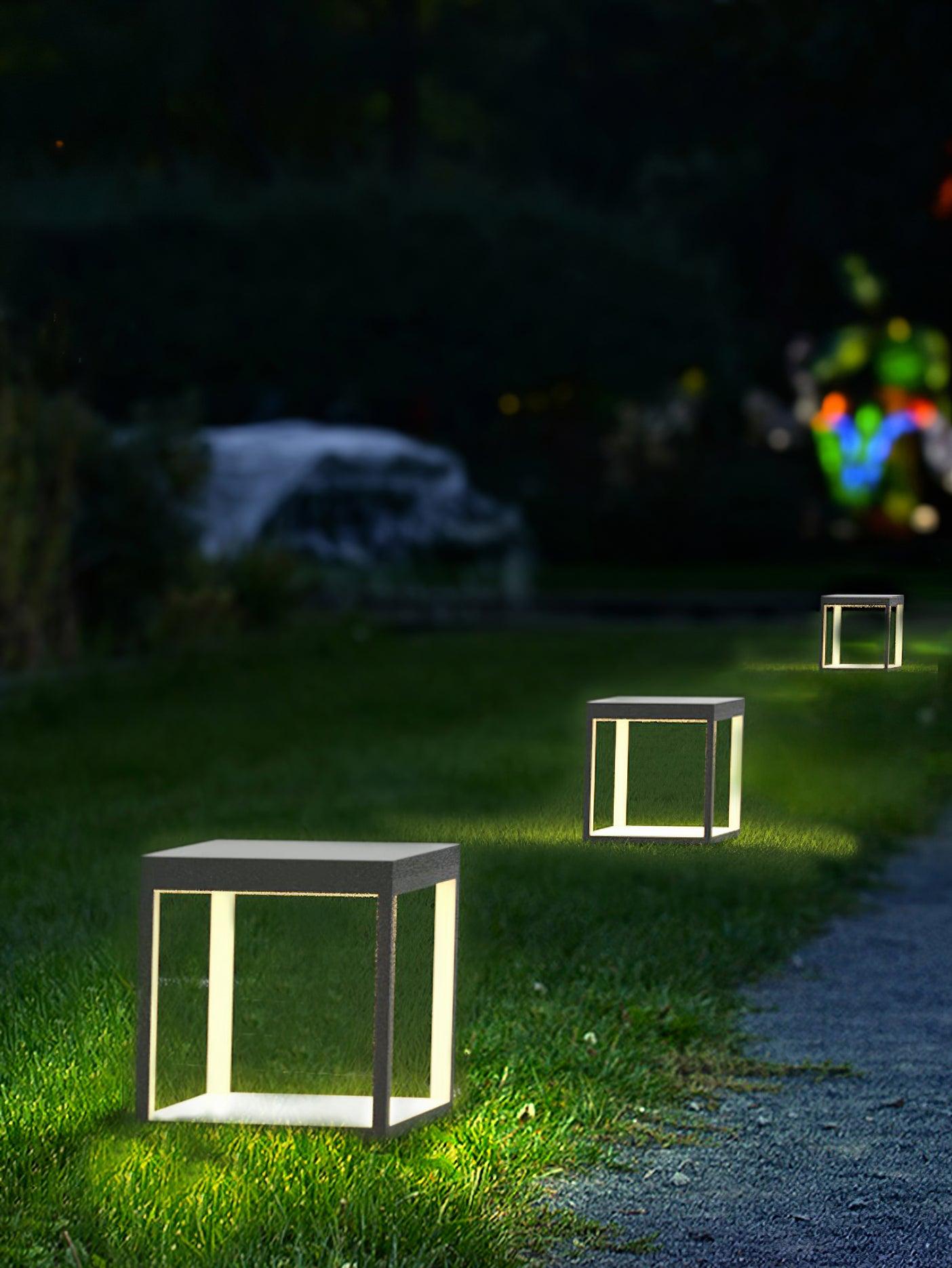 Square Frame Solar Outdoor Light Table Lamp