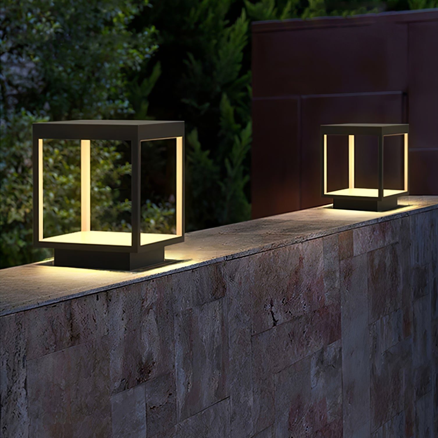 Square Frame Solar Outdoor Light Table Lamp