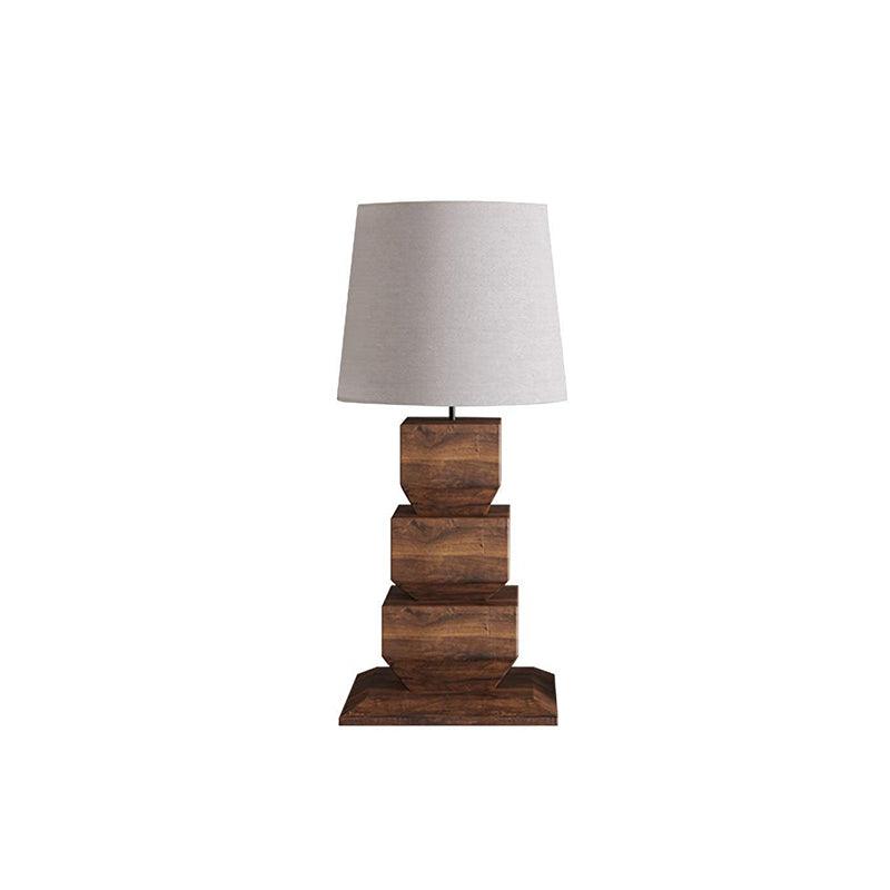 Stacked Wooden Table Lamp 15.7