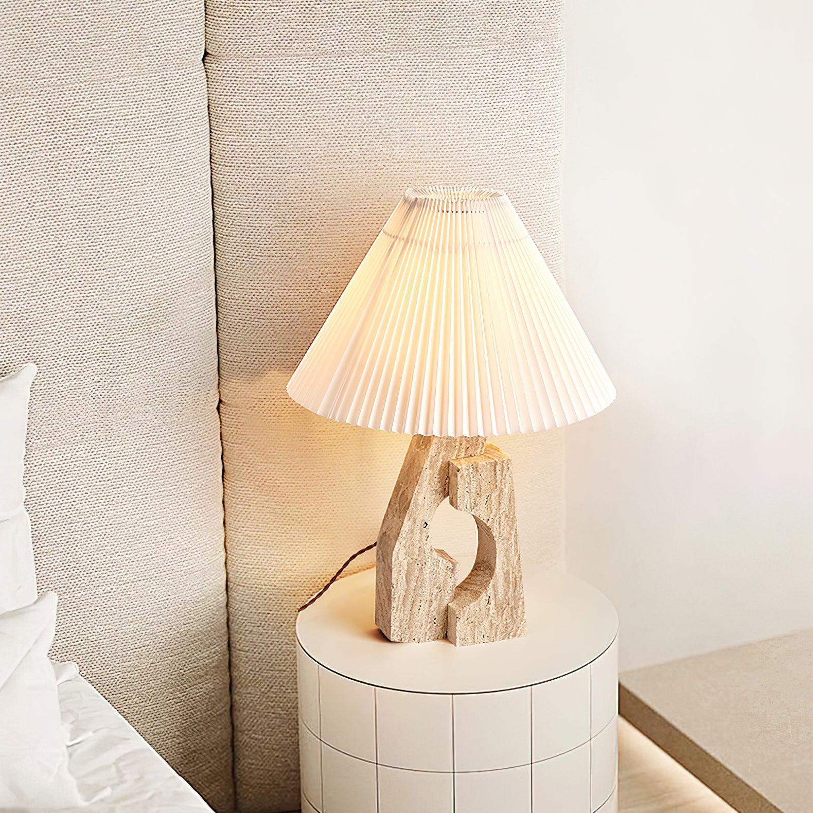 Stone Pillar Table Lamp 16.9