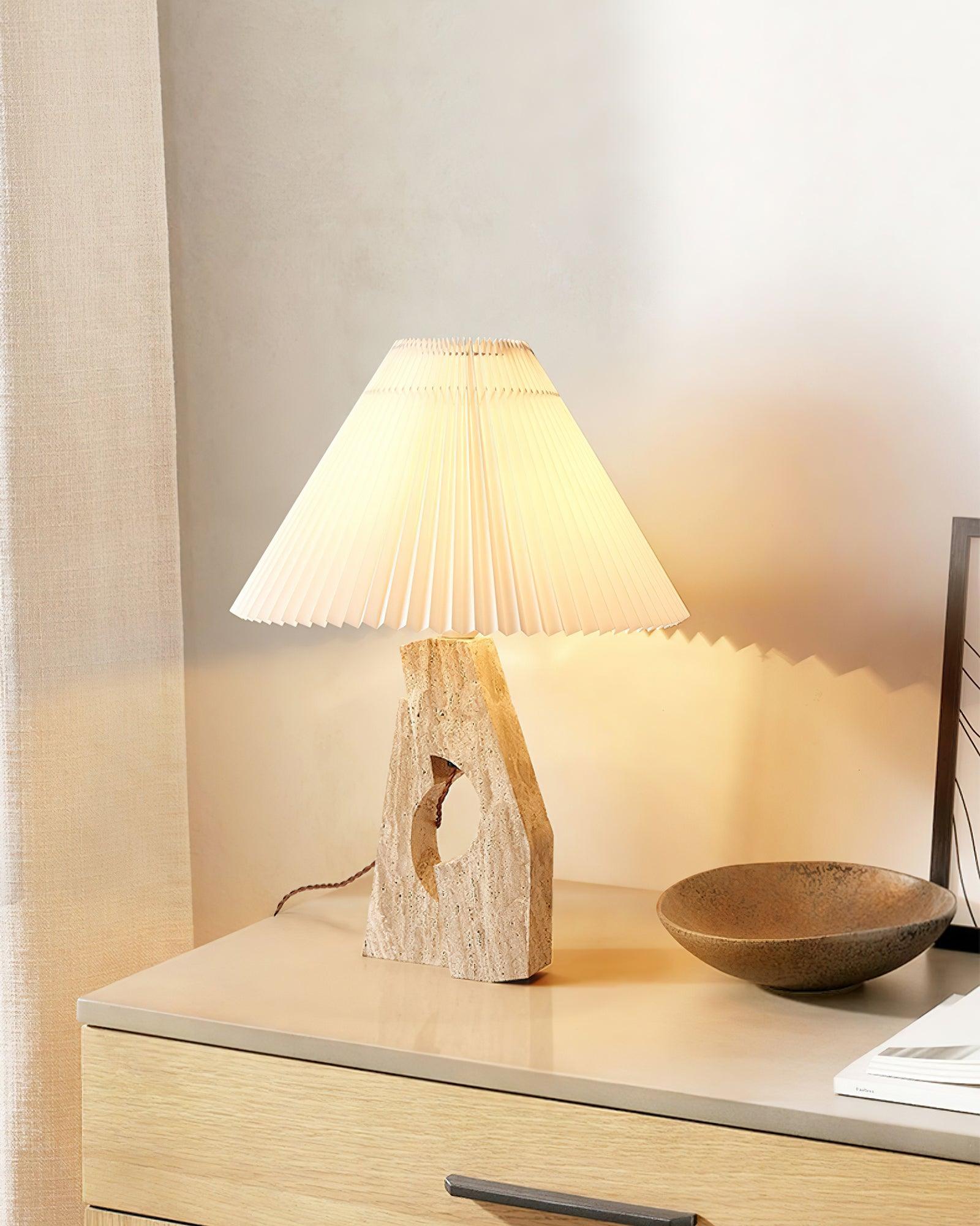Stone Pillar Table Lamp 16.9