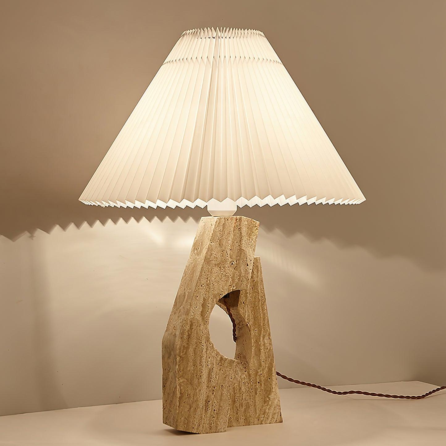 Stone Pillar Table Lamp 16.9