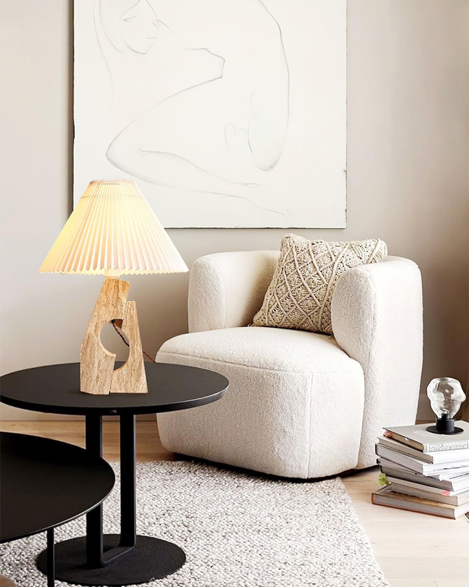 Stone Pillar Table Lamp 16.9