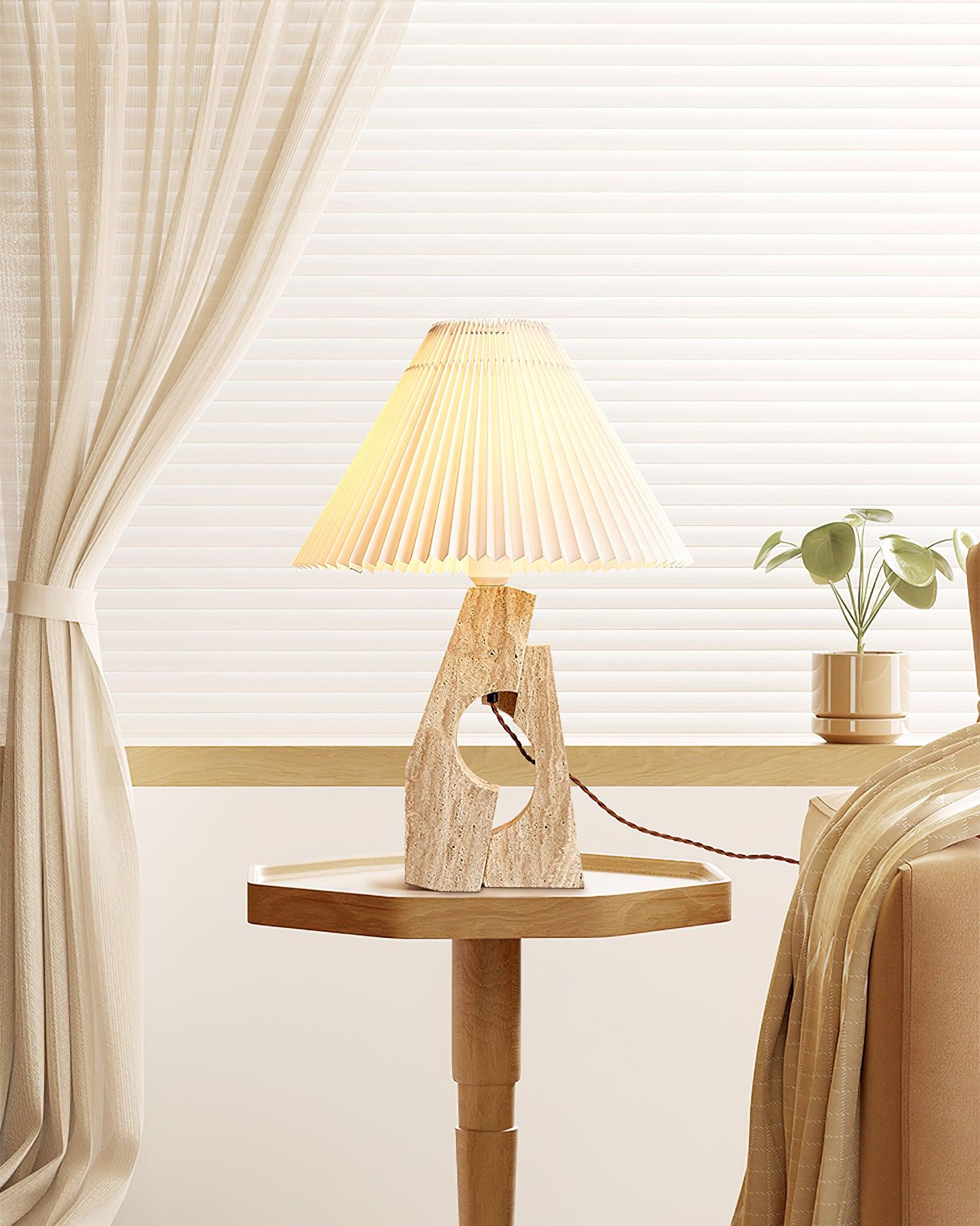 Stone Pillar Table Lamp 16.9