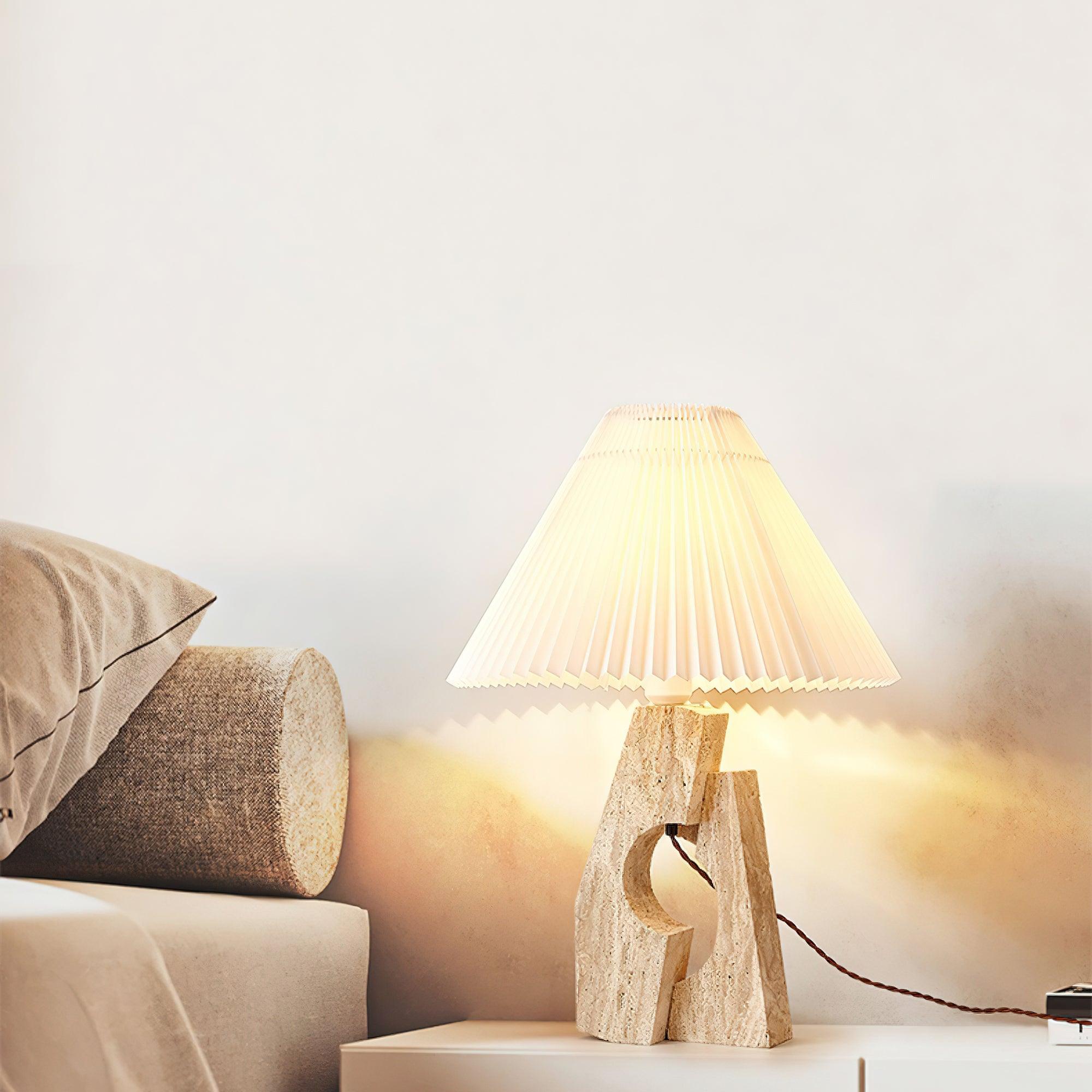 Stone Pillar Table Lamp 16.9