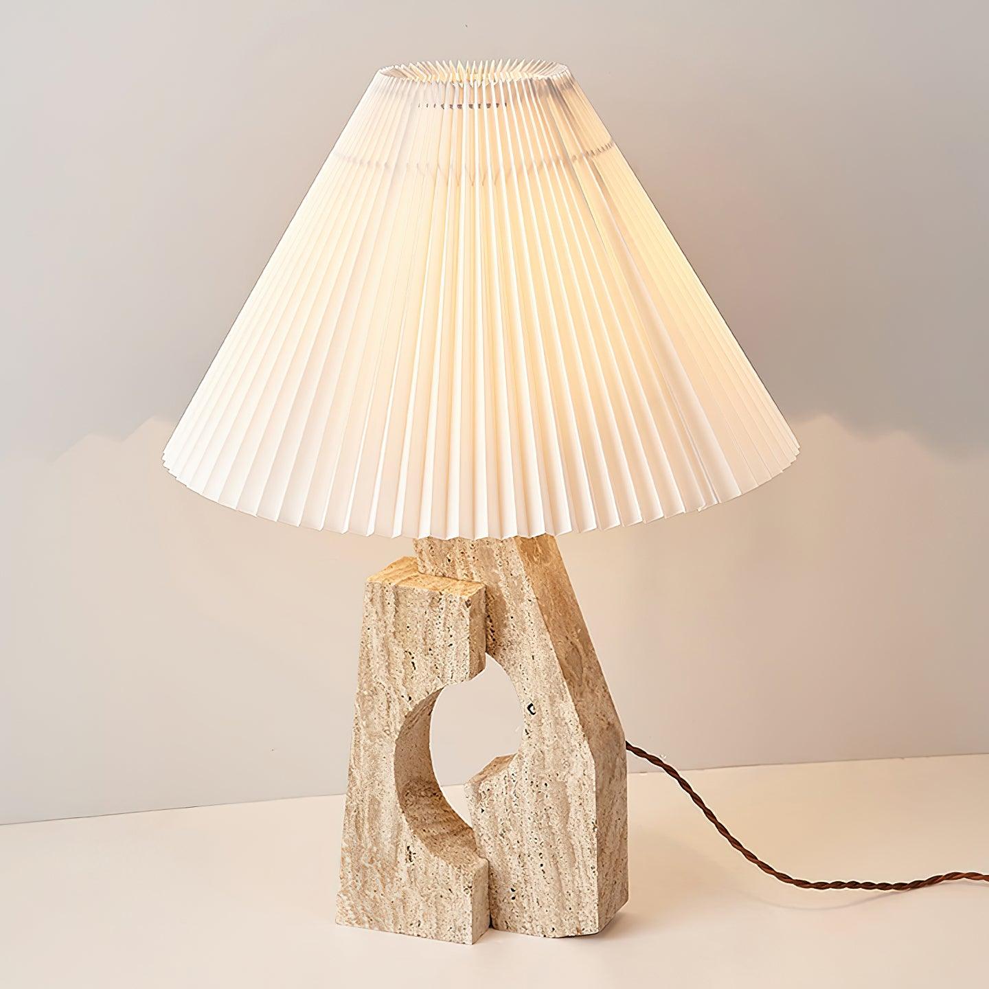 Stone Pillar Table Lamp 16.9