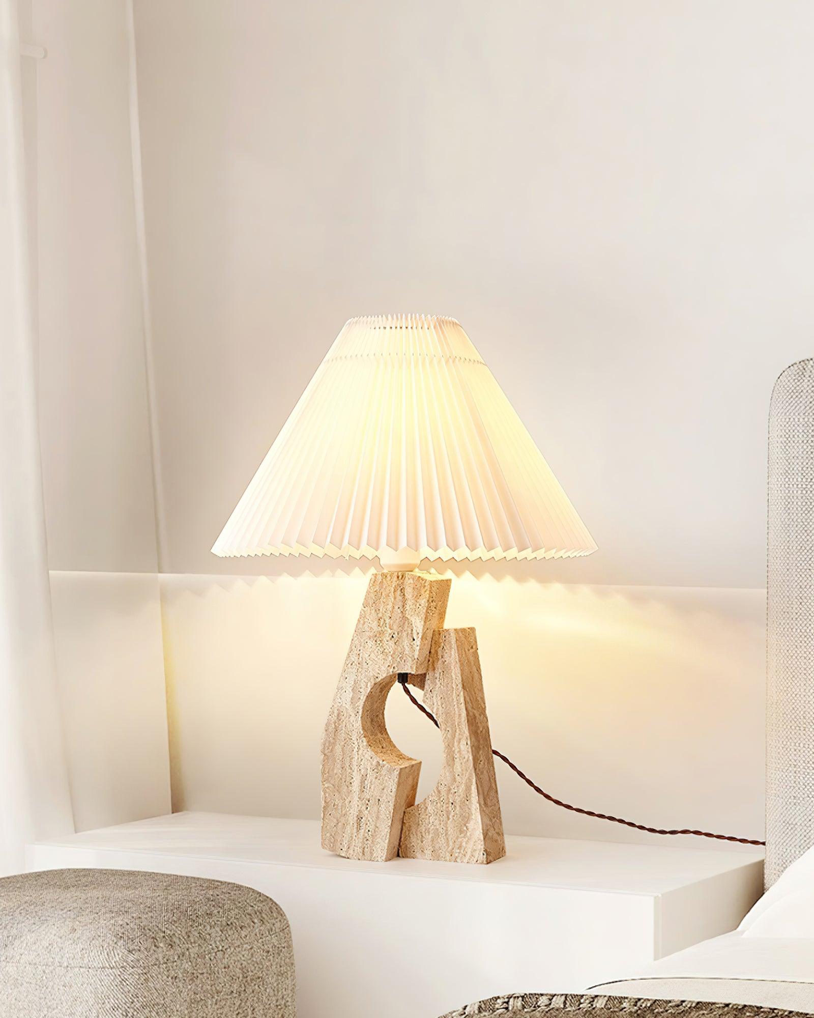 Stone Pillar Table Lamp 16.9