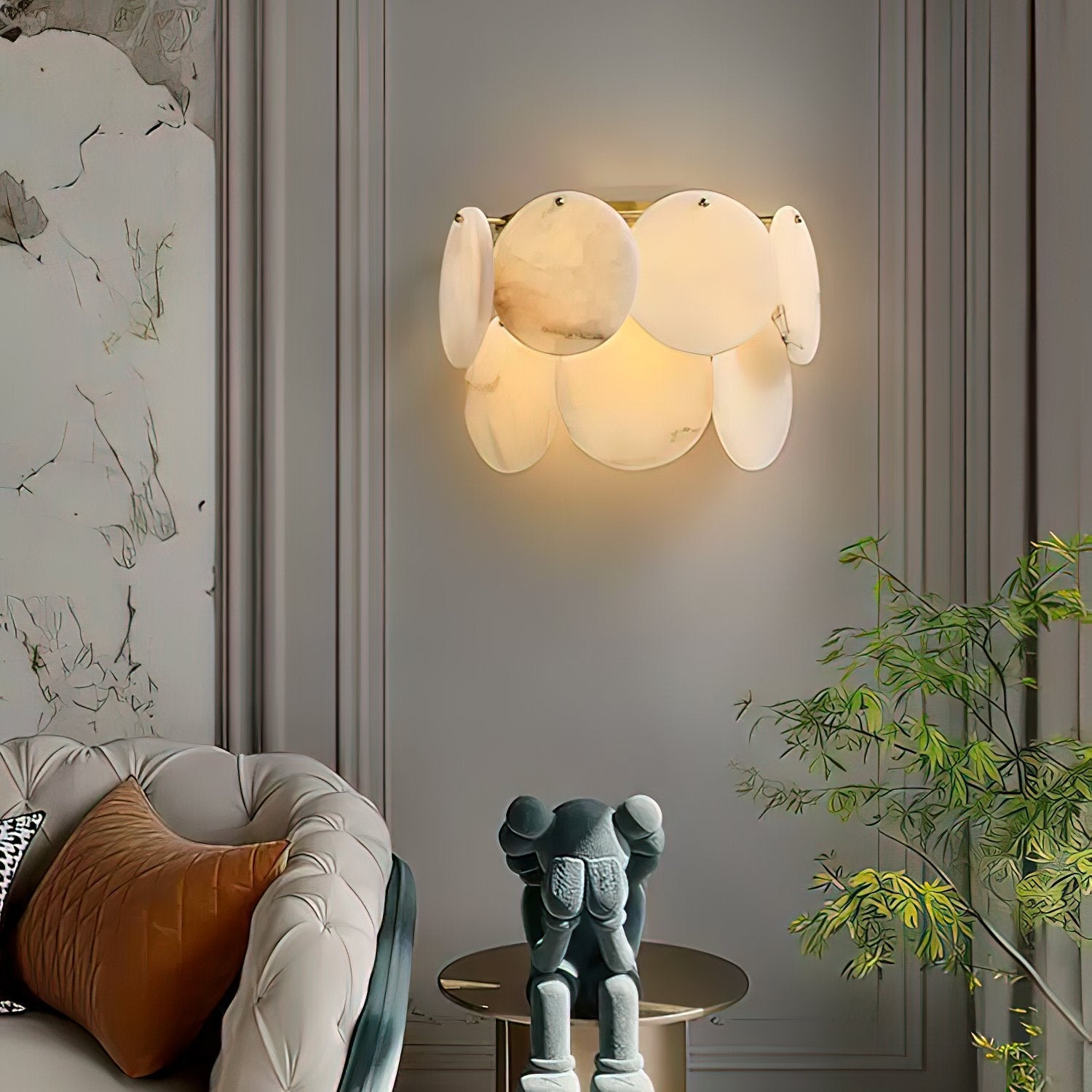 Strata Lumina Alabaster Wall Sconce