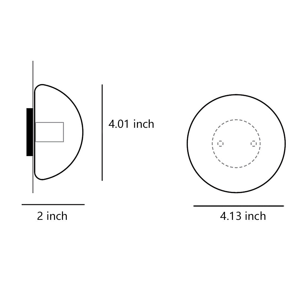 Circular Bowl Glass LED Waterproof Transparent Rustic Exterior Wall Fixtures, Outdoor Wall Light, detail 7