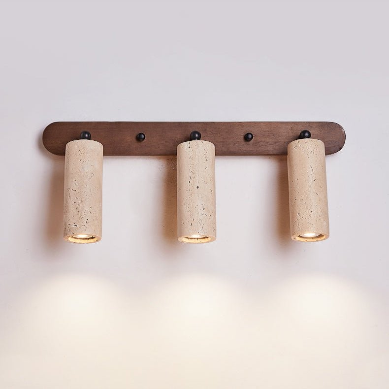 Travertine Triple Spotlight Wall Light - Wall Lamp, Hardwired Wall Sconce, detail 11
