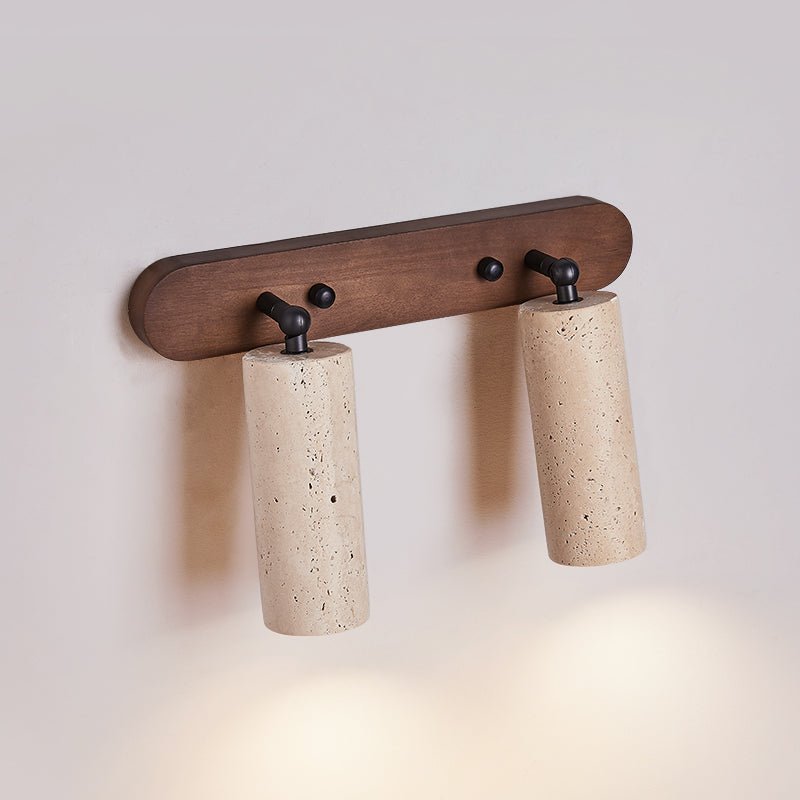 Travertine Triple Spotlight Wall Light - Wall Lamp, Hardwired Wall Sconce, detail 14