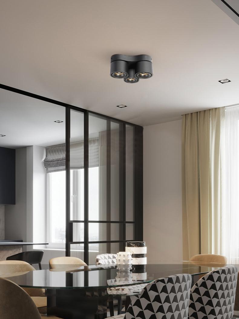 Rotating Folding Three Head Overhead Light Spotlight
