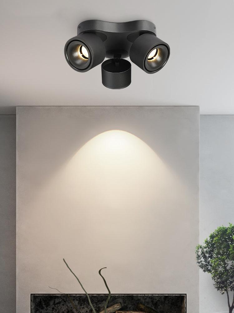 Rotating Folding Three Head Overhead Light Spotlight