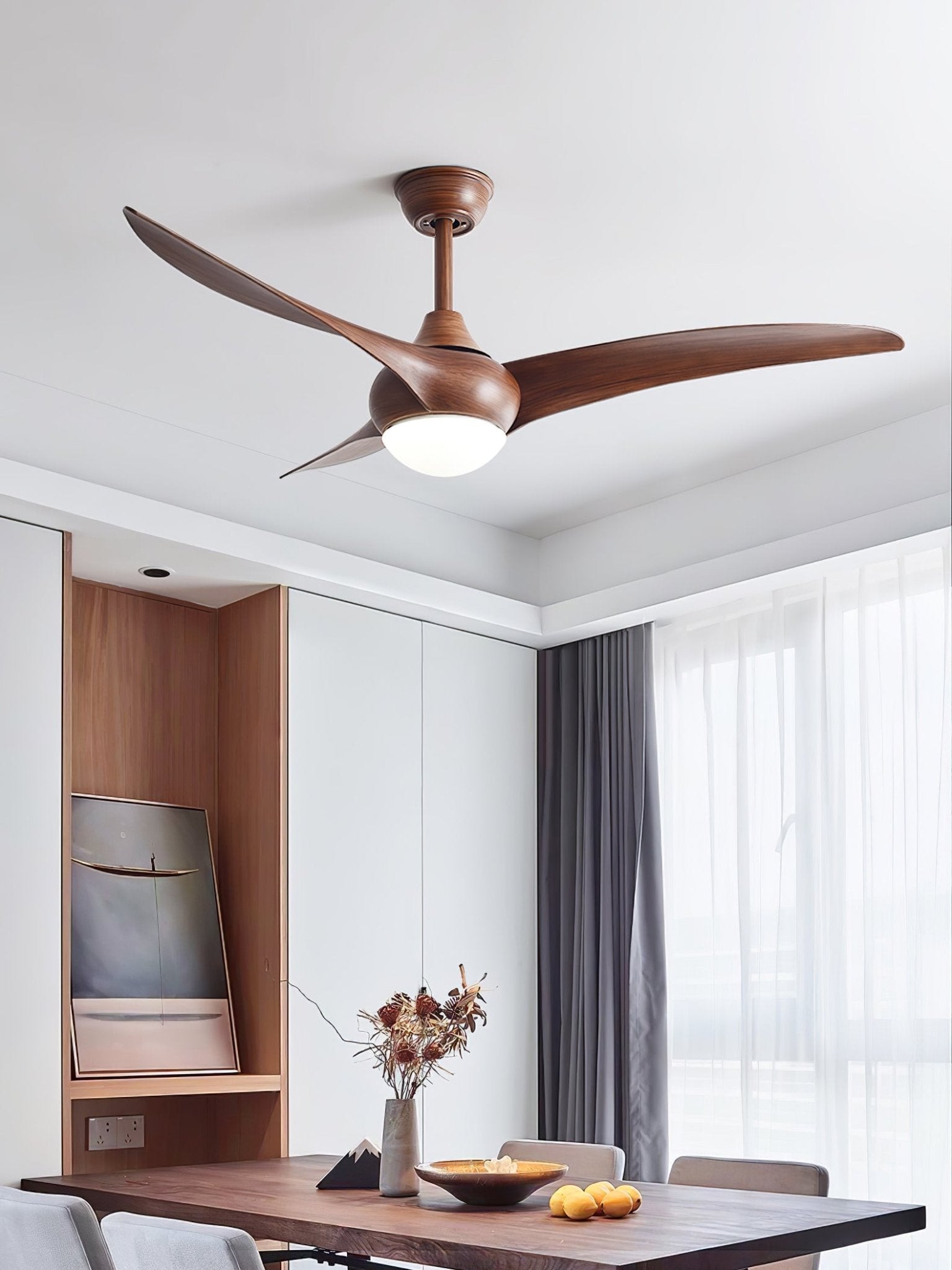 Traditional Flush Mount Light Ceiling Fan