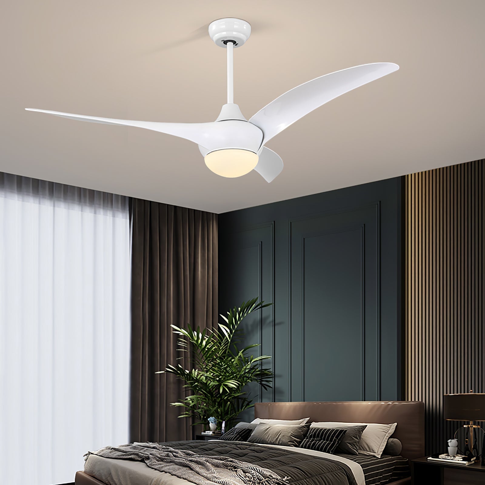 Traditional Flush Mount Light Ceiling Fan