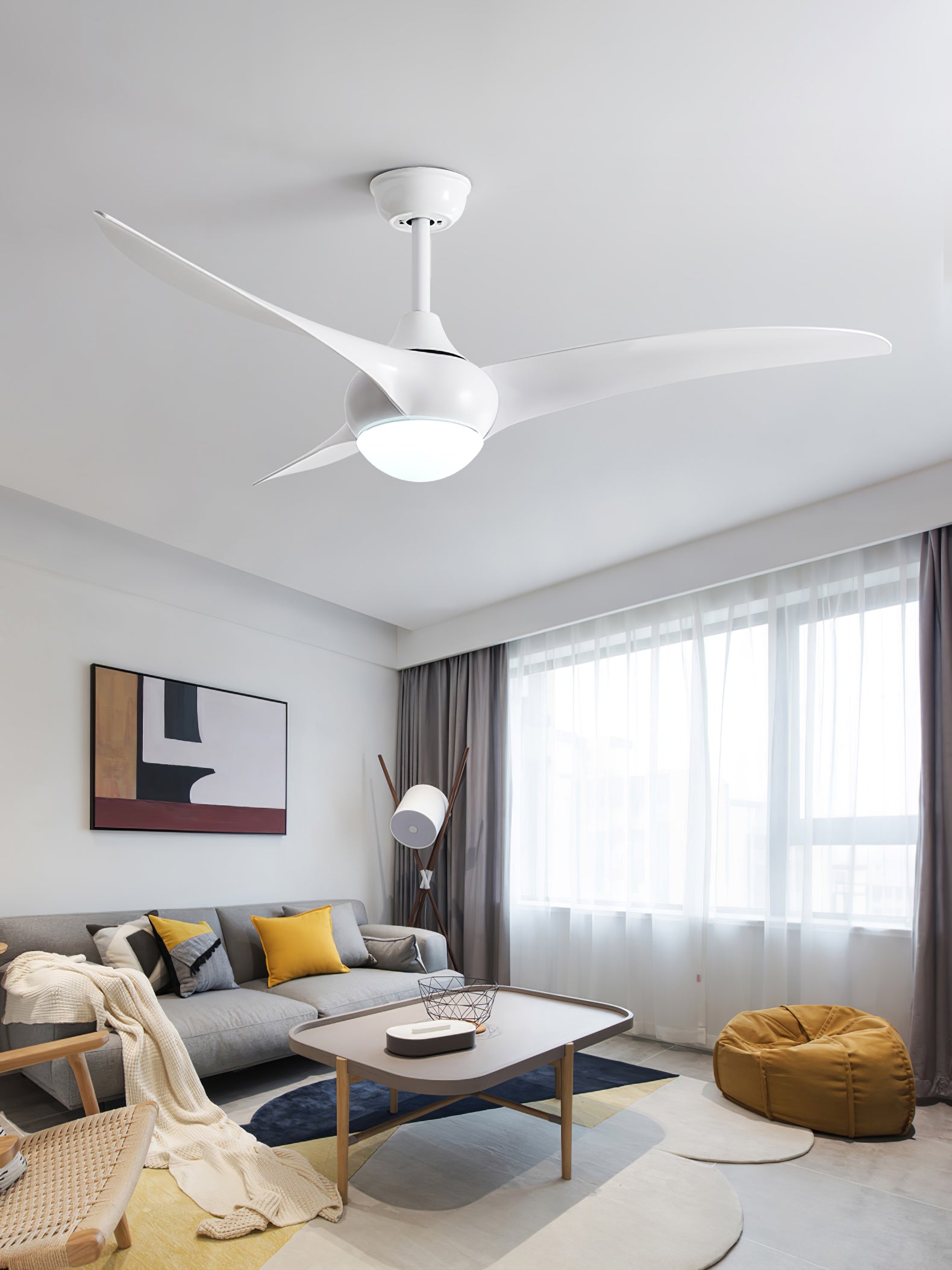 Traditional Flush Mount Light Ceiling Fan