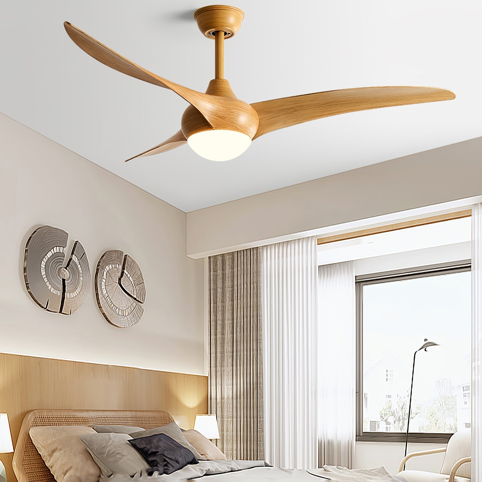 Traditional Flush Mount Light Ceiling Fan