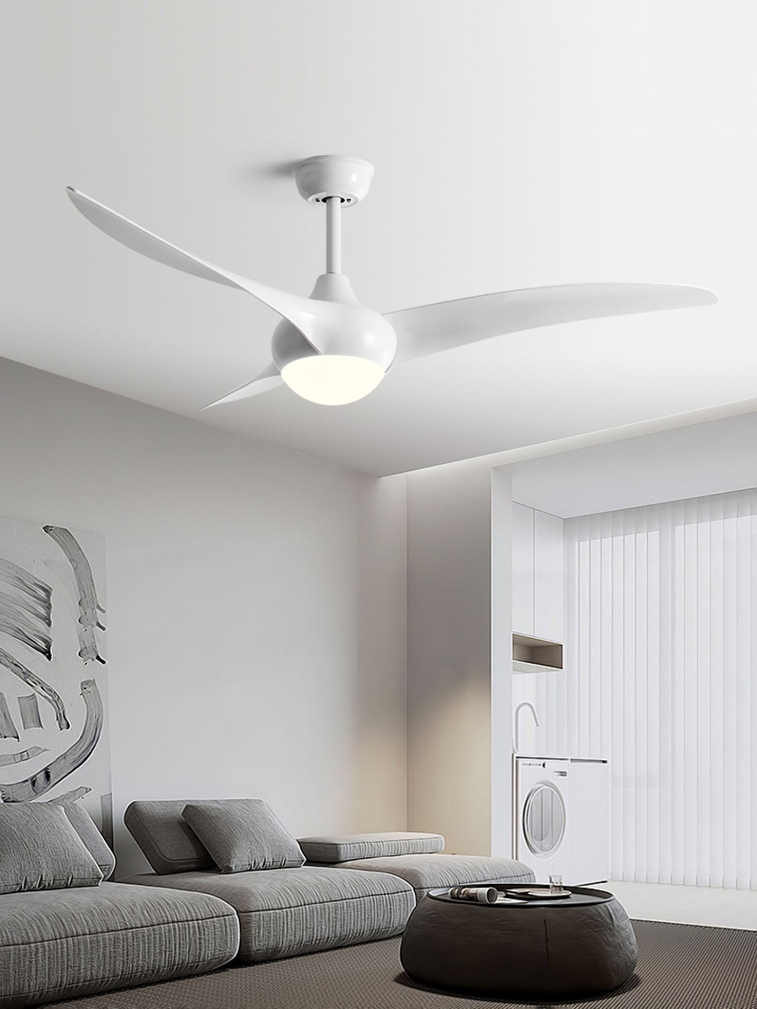Traditional Flush Mount Light Ceiling Fan