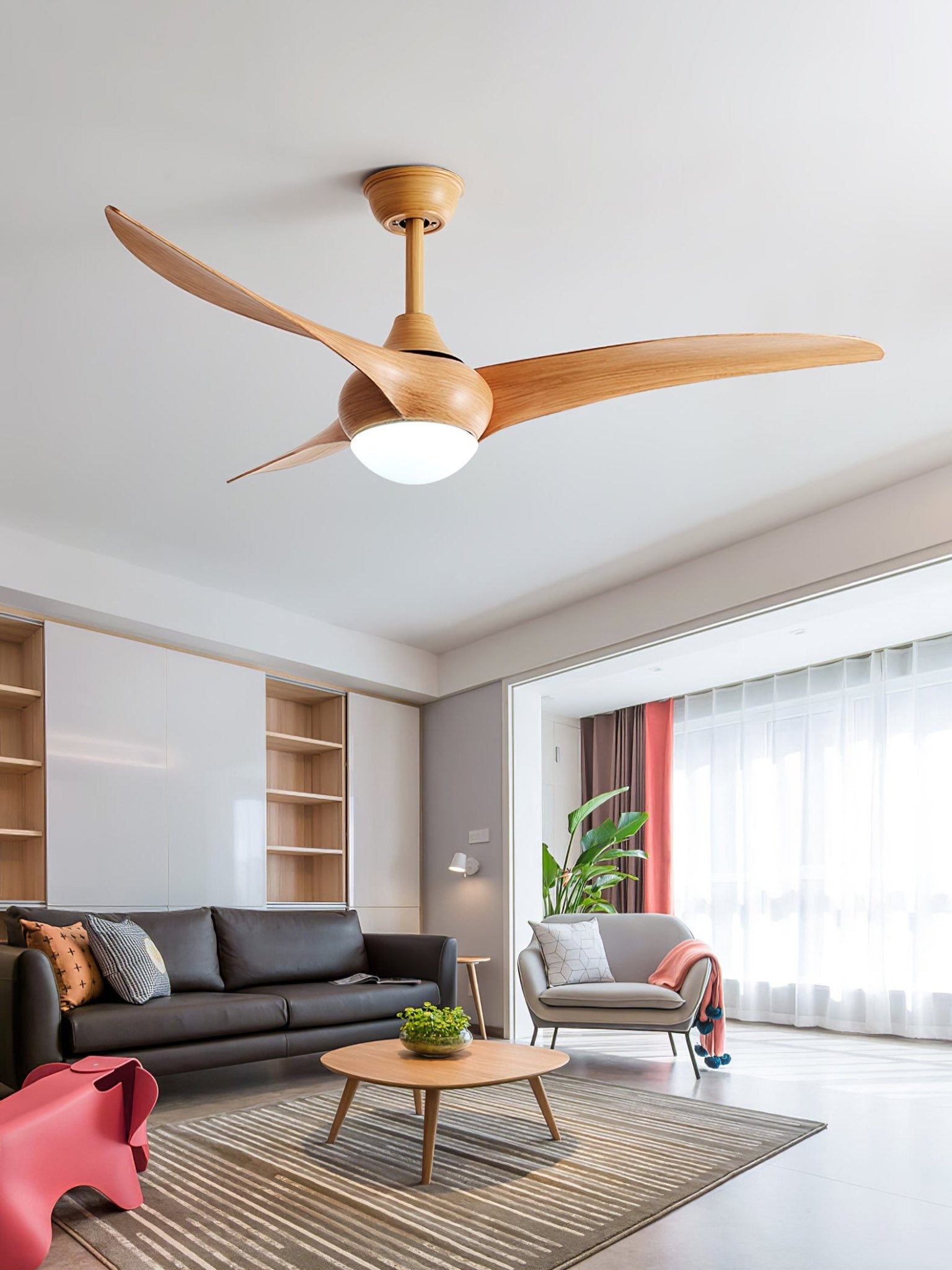 Traditional Flush Mount Light Ceiling Fan