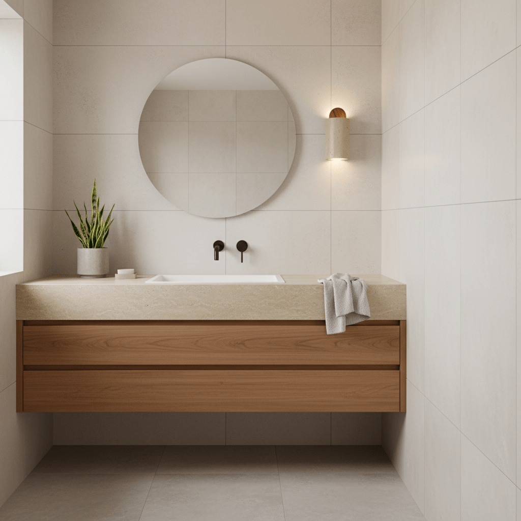 Travertine Cylinder Cap Wall Light - Wall Lamp, Hardwired Wall Sconce, detail 7