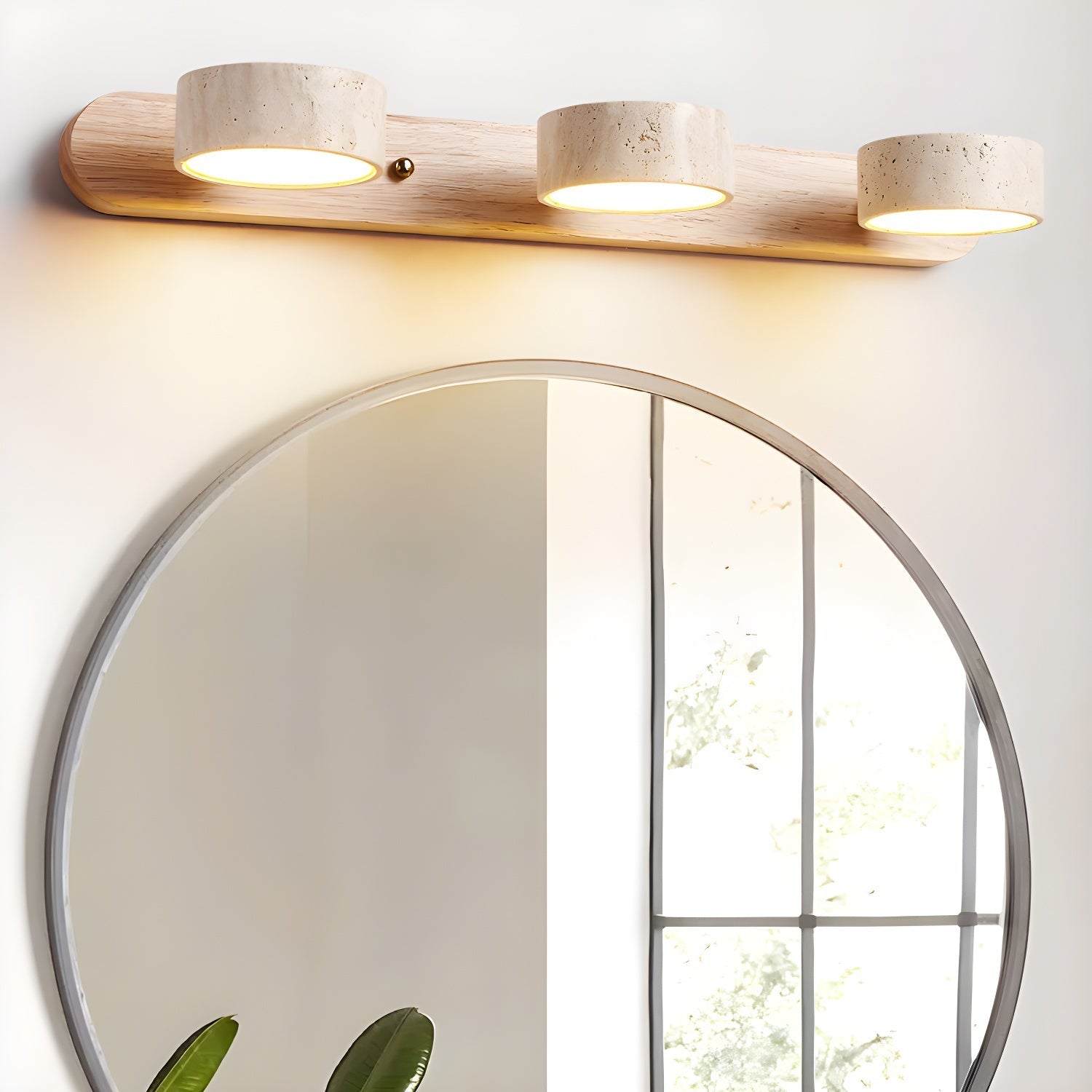 Travertine Duo Rechargeable Wall Light Vanity Light