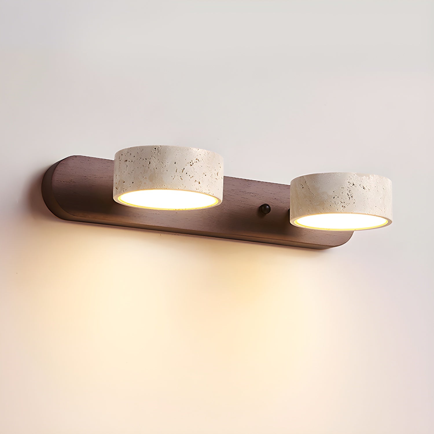 Travertine Duo Rechargeable Wall Light Vanity Light