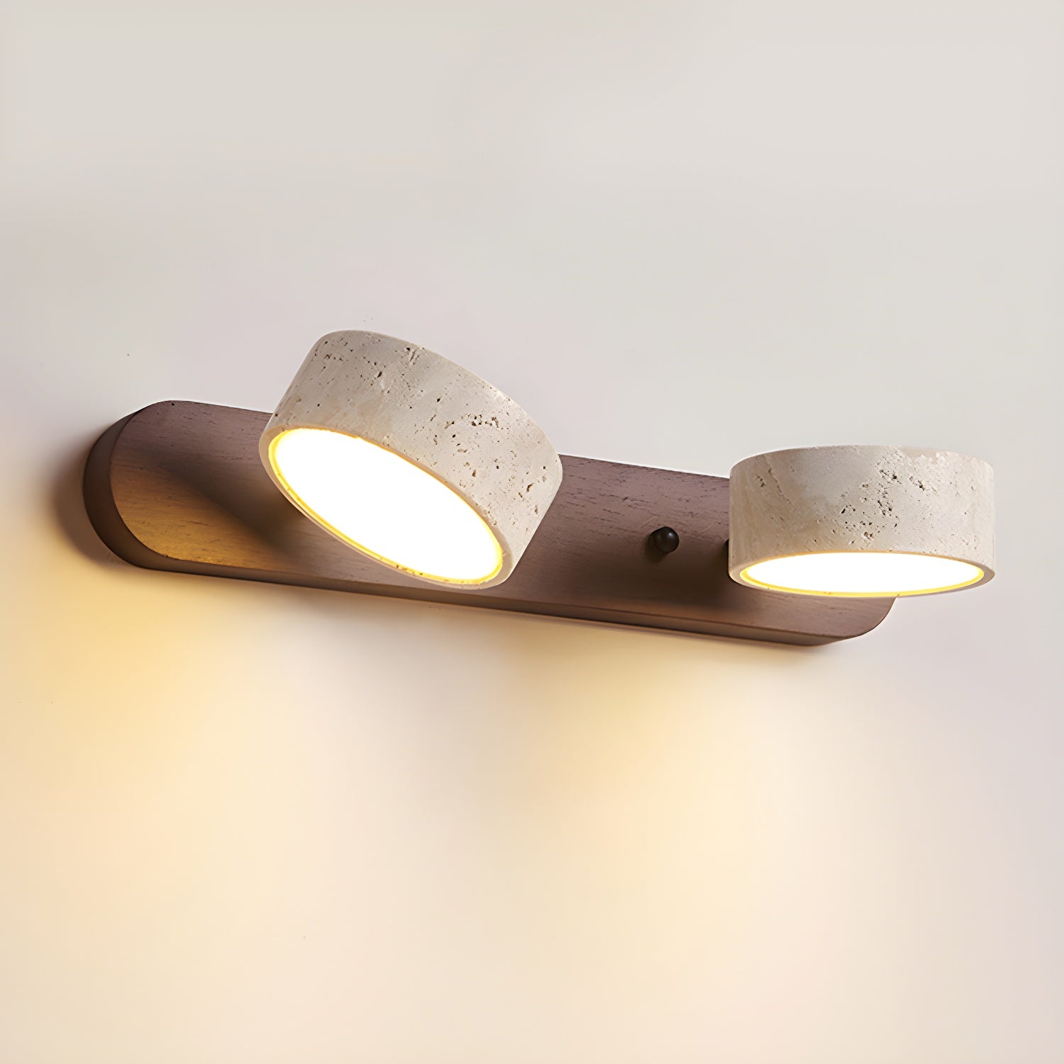 Travertine Duo Rechargeable Wall Light Vanity Light