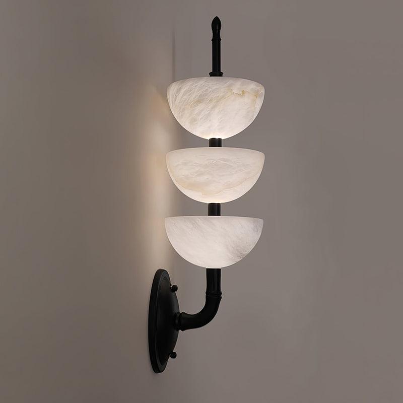 Triple Alabaster Wall Sconce 5.9