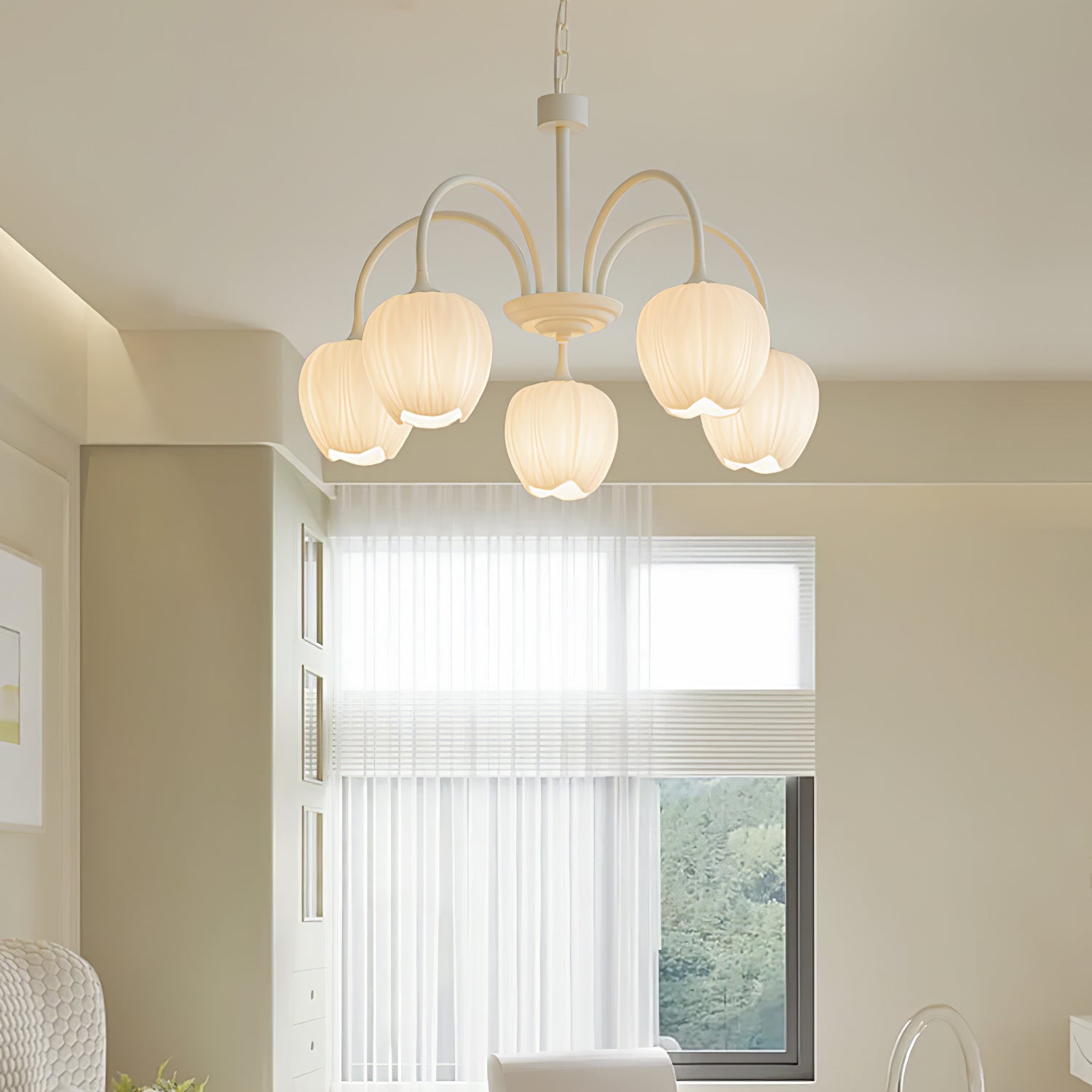Tulip Matcha Chandelier detail view 4