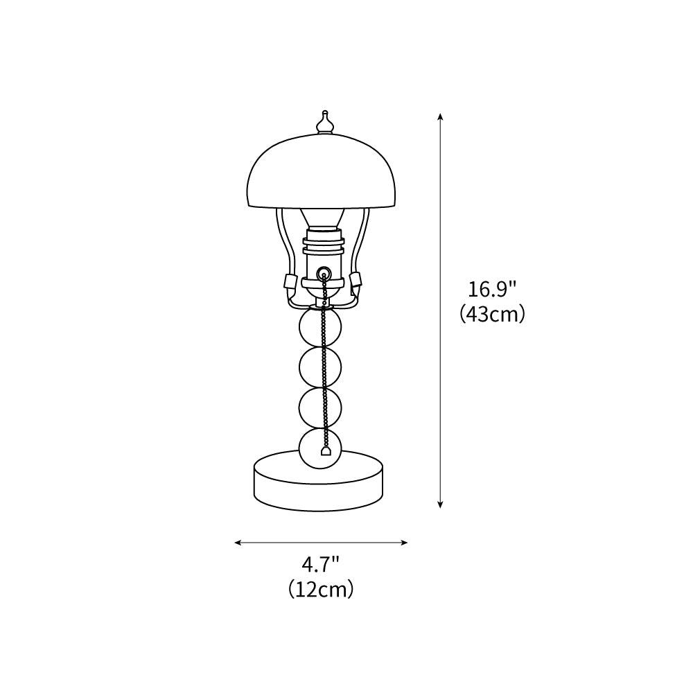 Turned Wood Candlestick Shaped Table Lamp 4.7