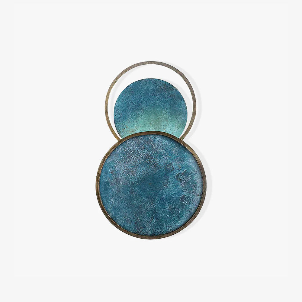 Turquoise Satellite Wall Light - Dia 26cm x H 42 cm Metal, Hardwired Wall Sconce