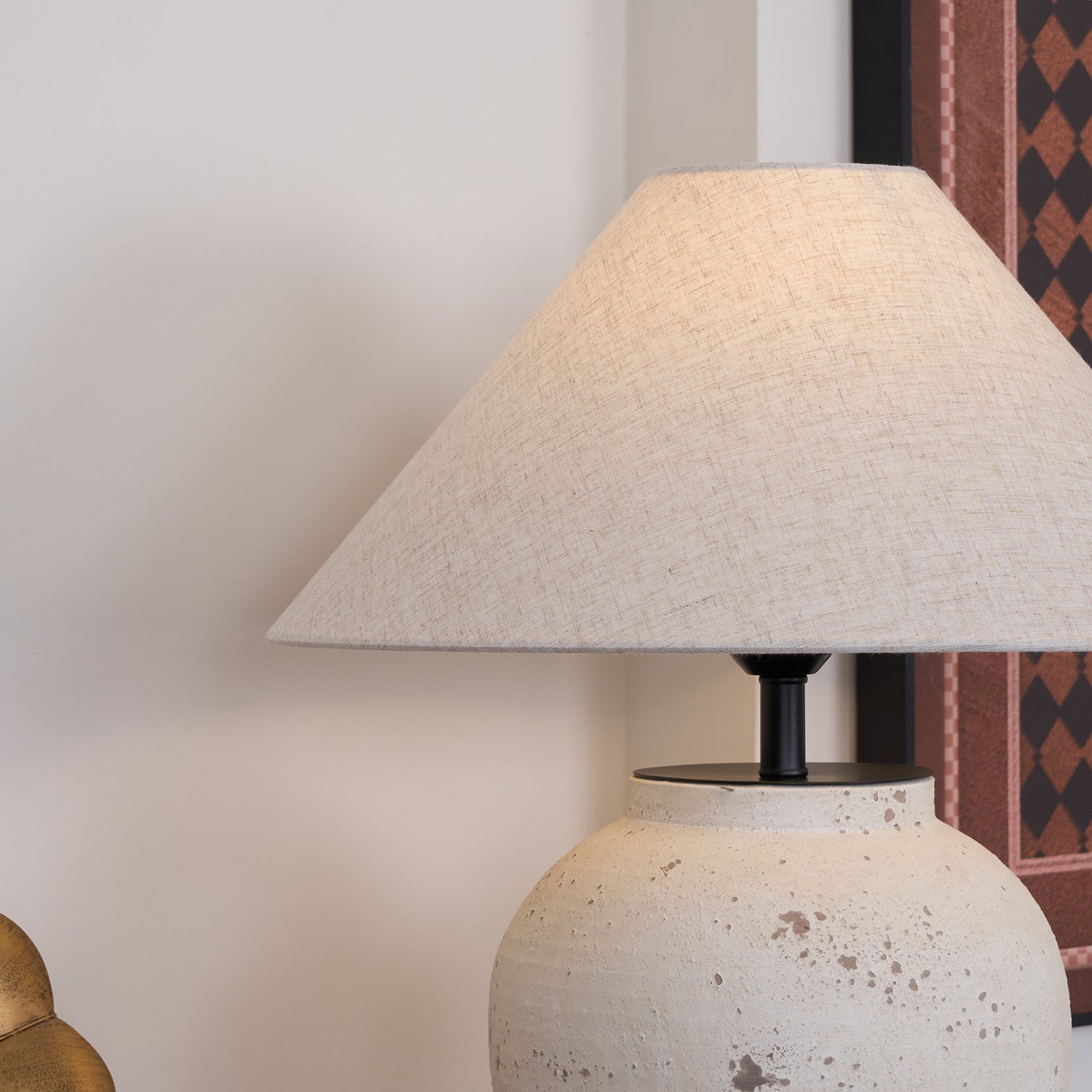 Tuscan Stone Table Lamp 17.7