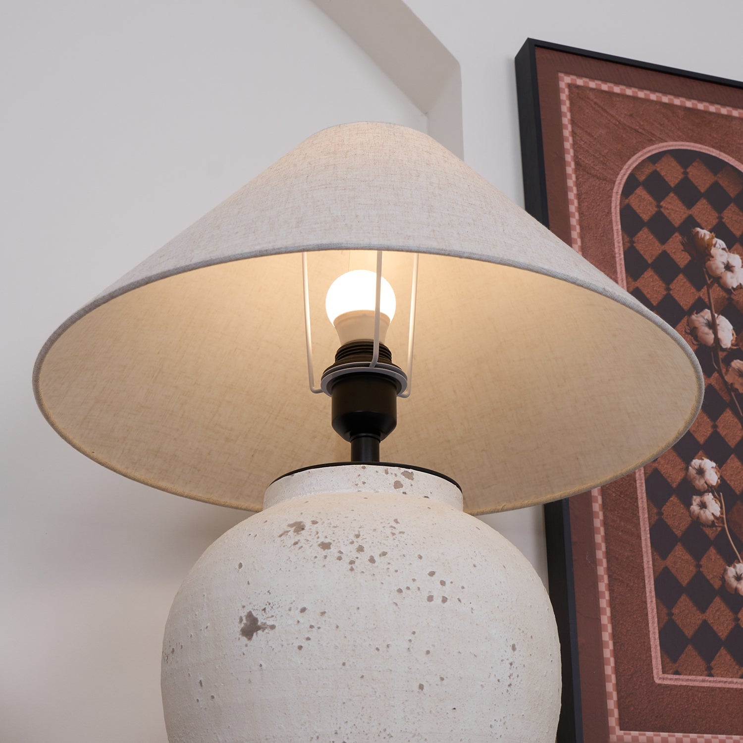 Tuscan Stone Table Lamp 17.7