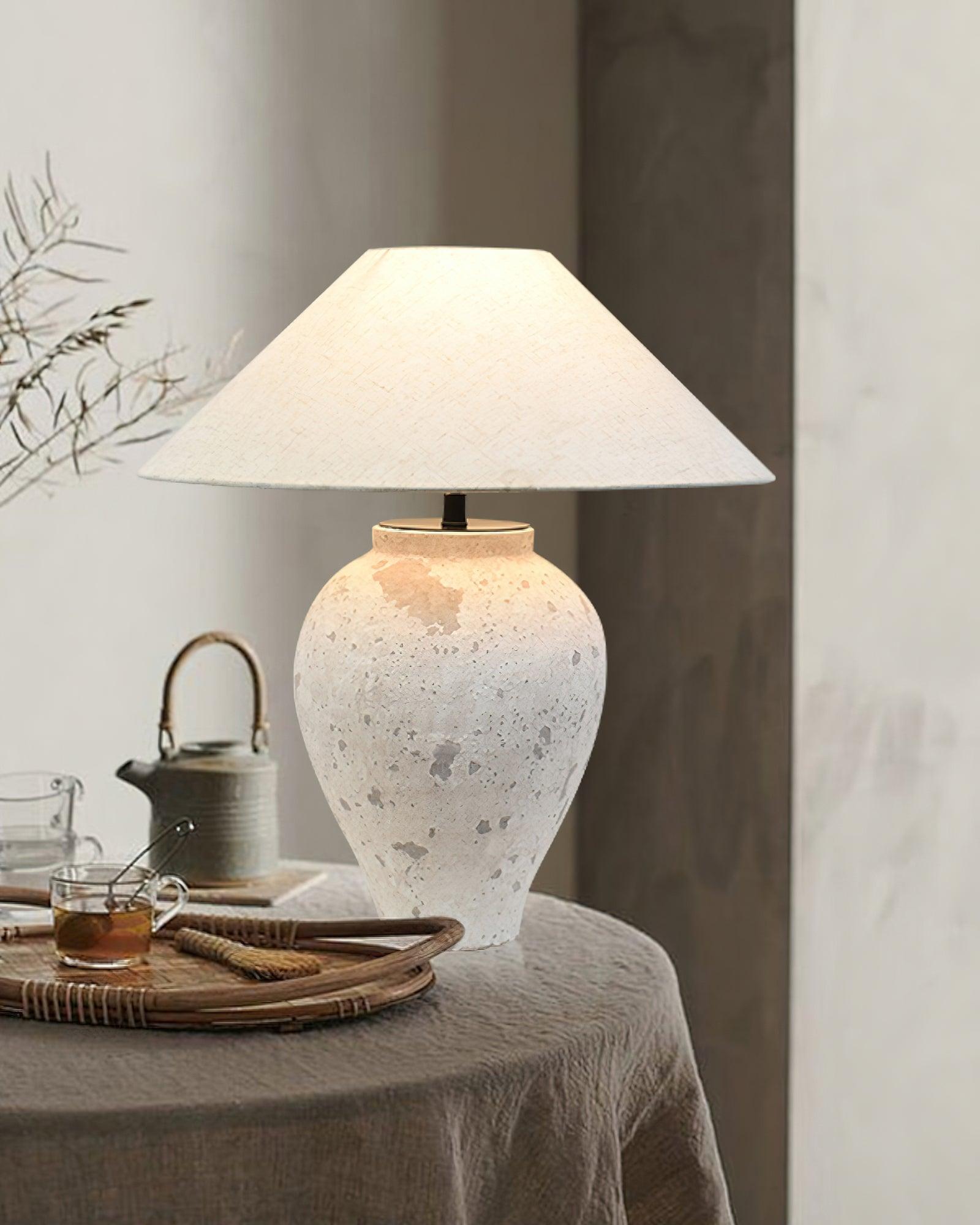 Tuscan Stone Table Lamp 17.7