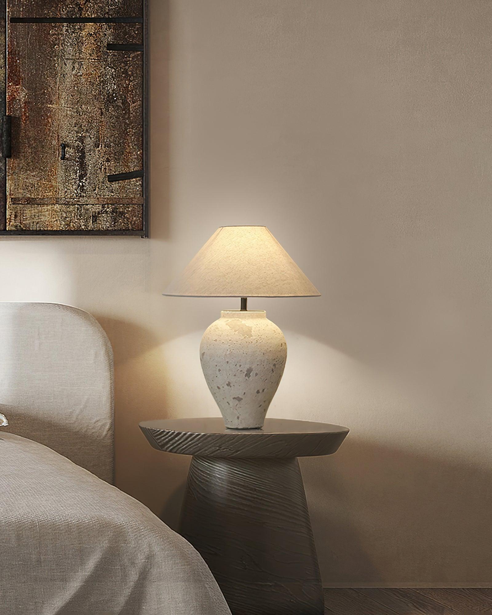 Tuscan Stone Table Lamp 17.7