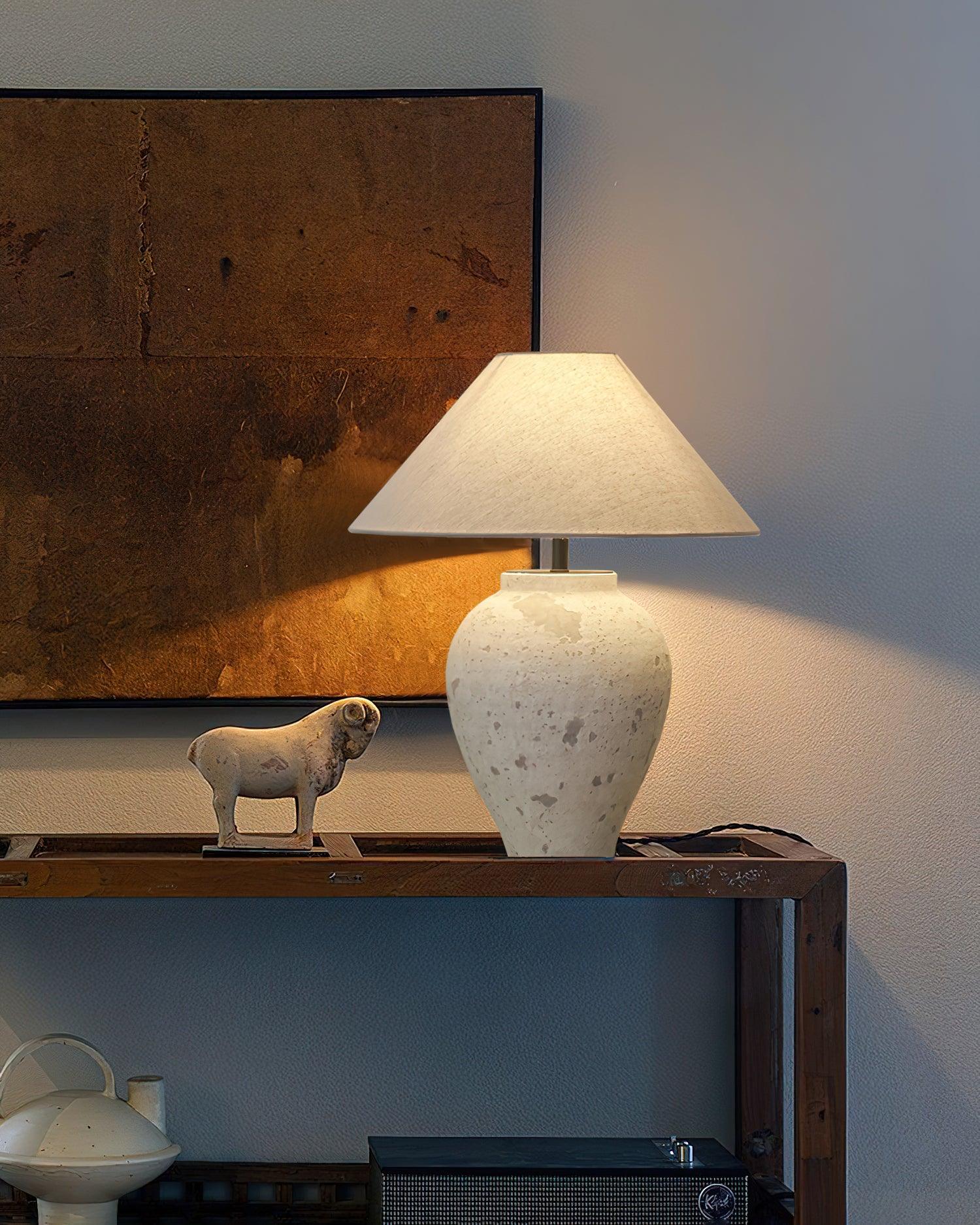 Tuscan Stone Table Lamp 17.7