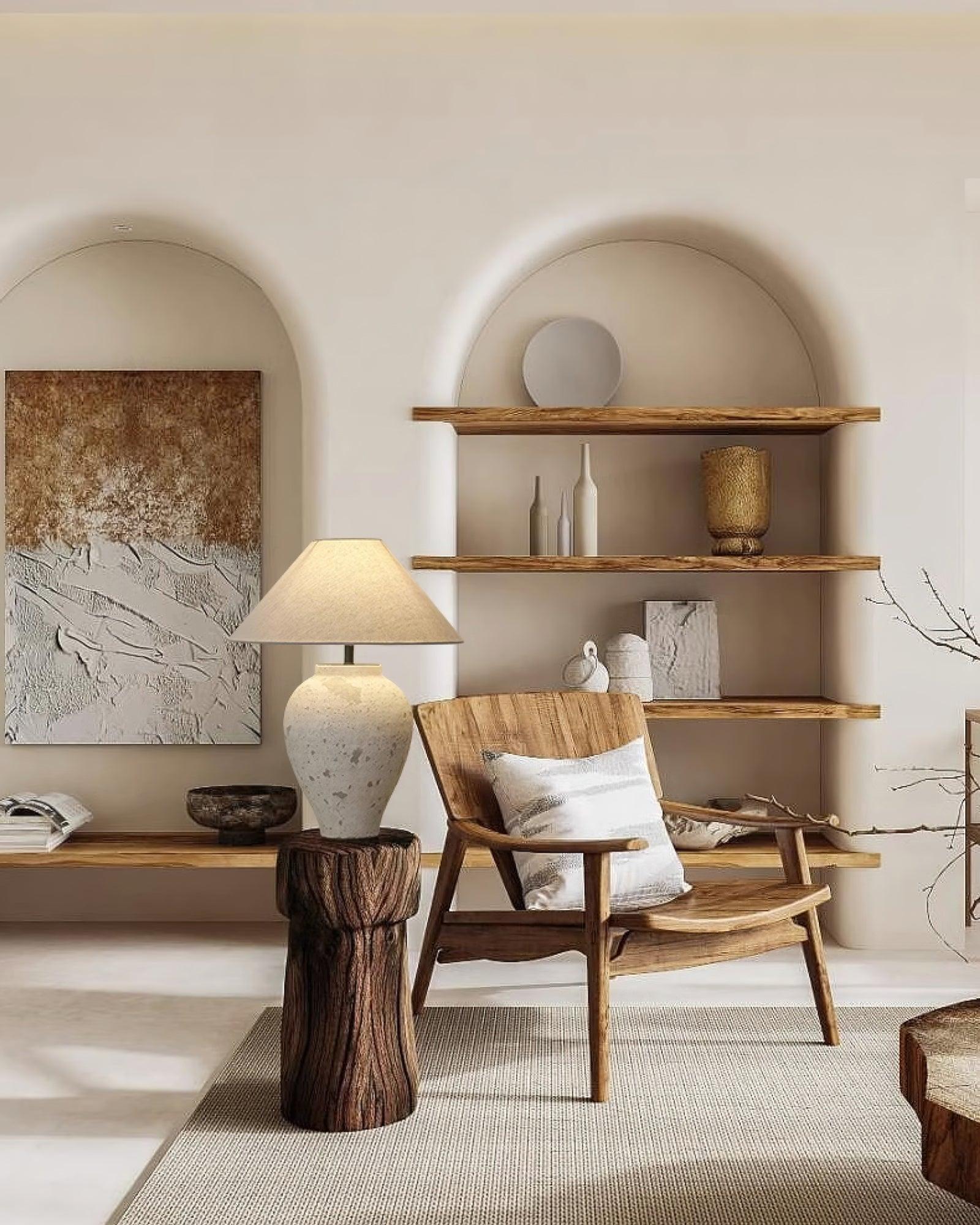 Tuscan Stone Table Lamp 17.7