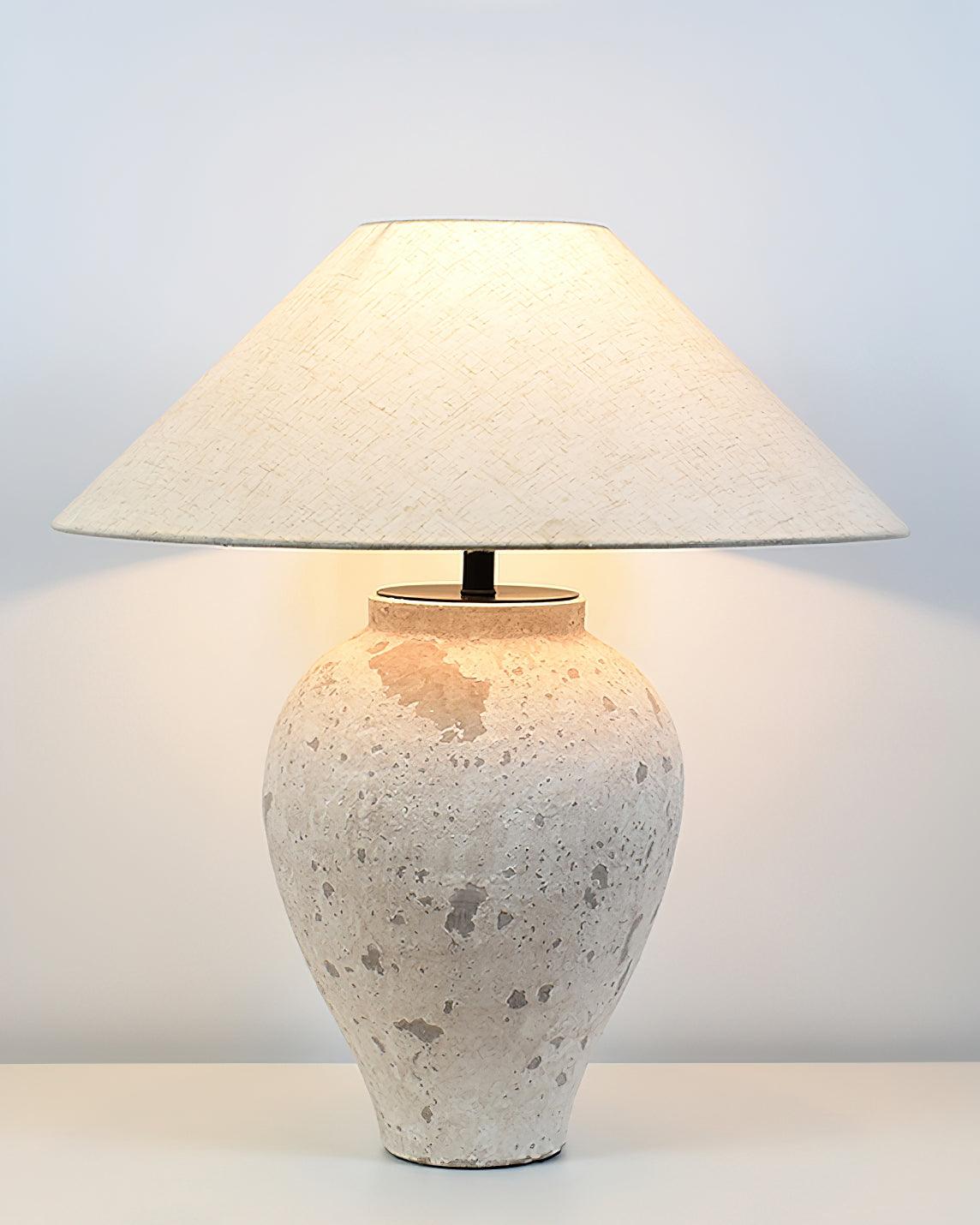 Tuscan Stone Table Lamp 17.7