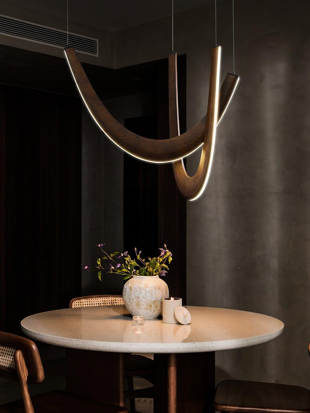 U Wooden Chandelier 36.2