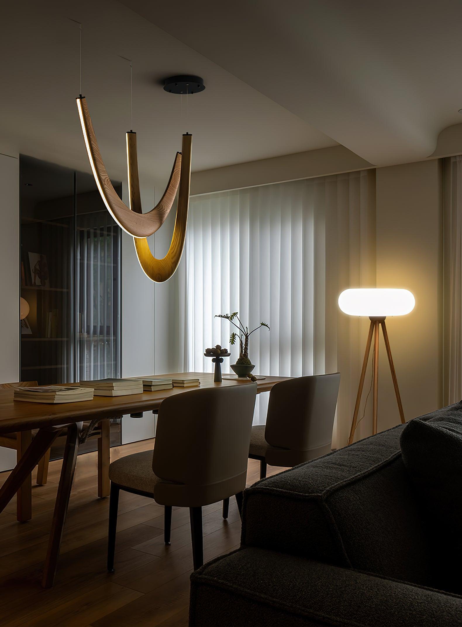 U Wooden Chandelier 36.2