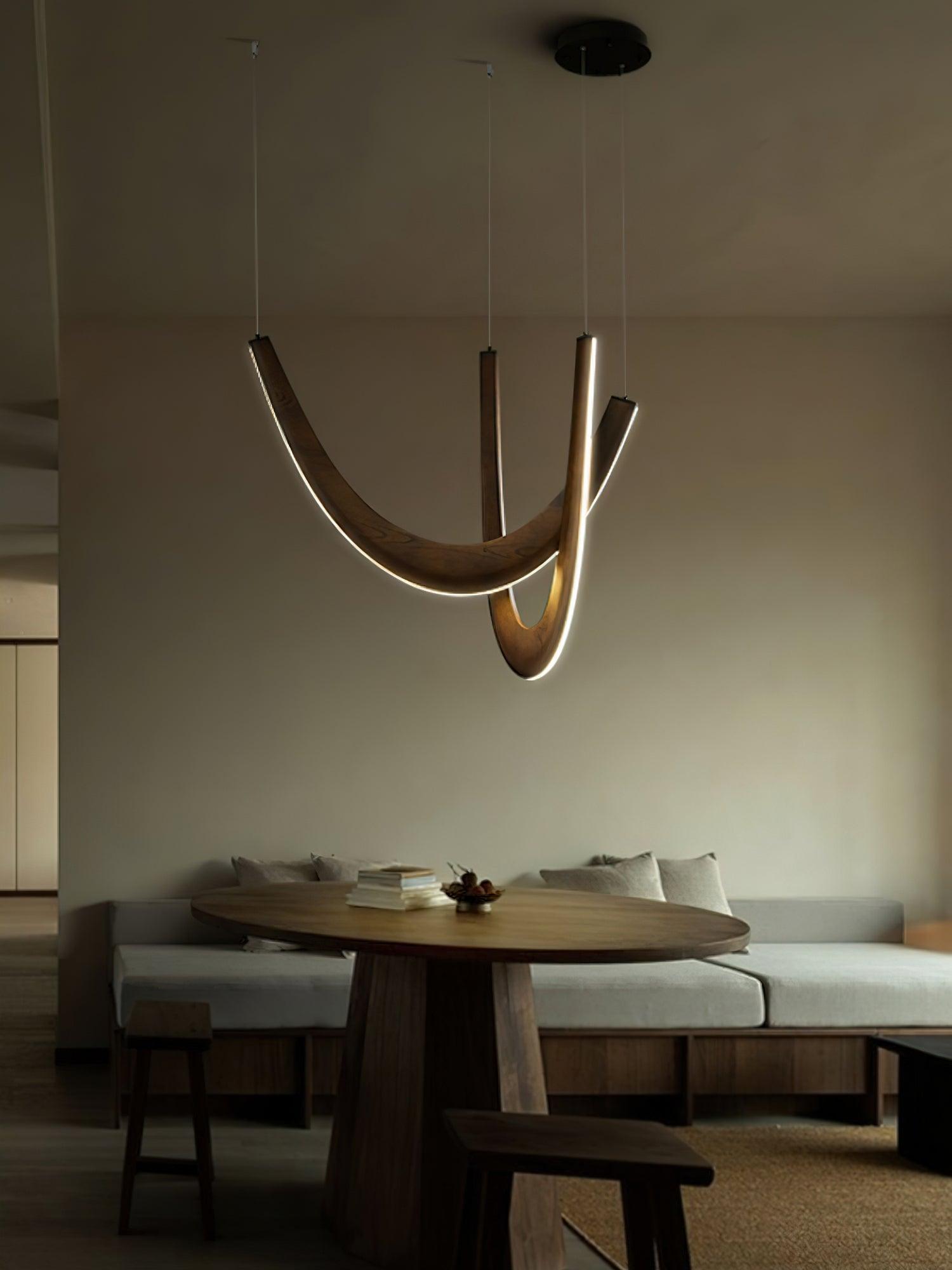 U Wooden Chandelier 36.2