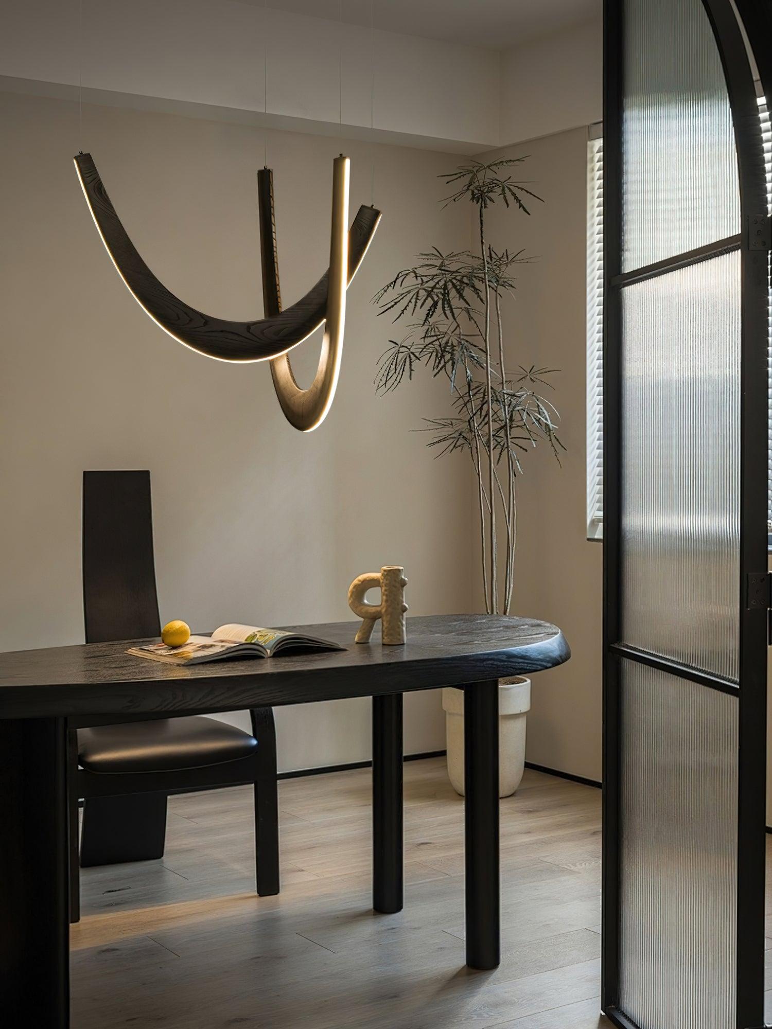 U Wooden Chandelier 36.2
