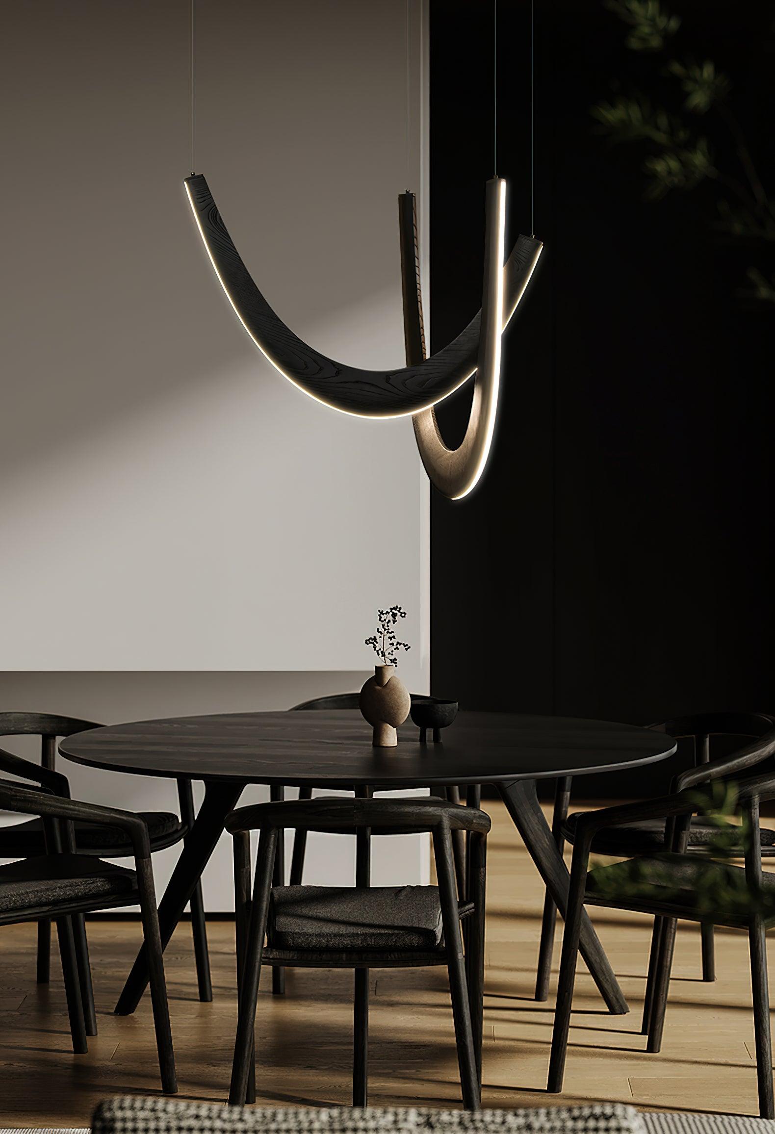 U Wooden Chandelier 36.2