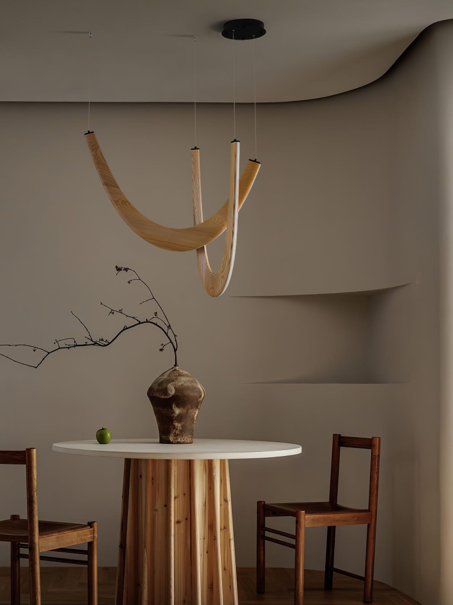 U Wooden Chandelier 36.2