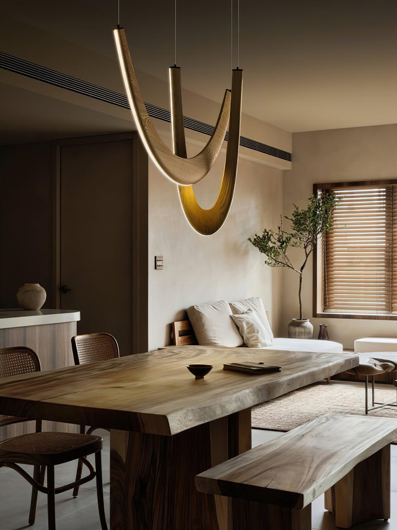 U Wooden Chandelier 36.2