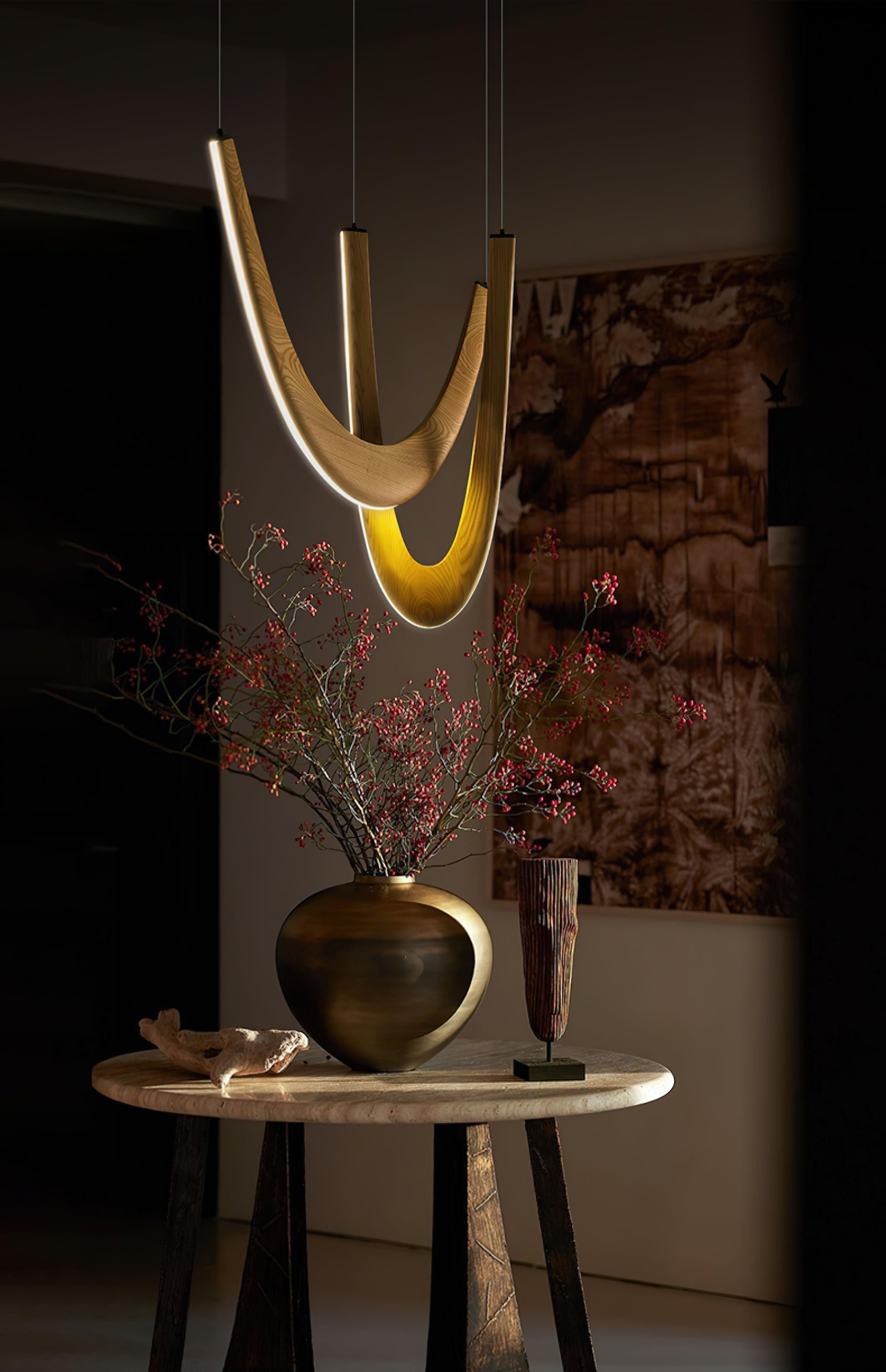 U Wooden Chandelier 36.2