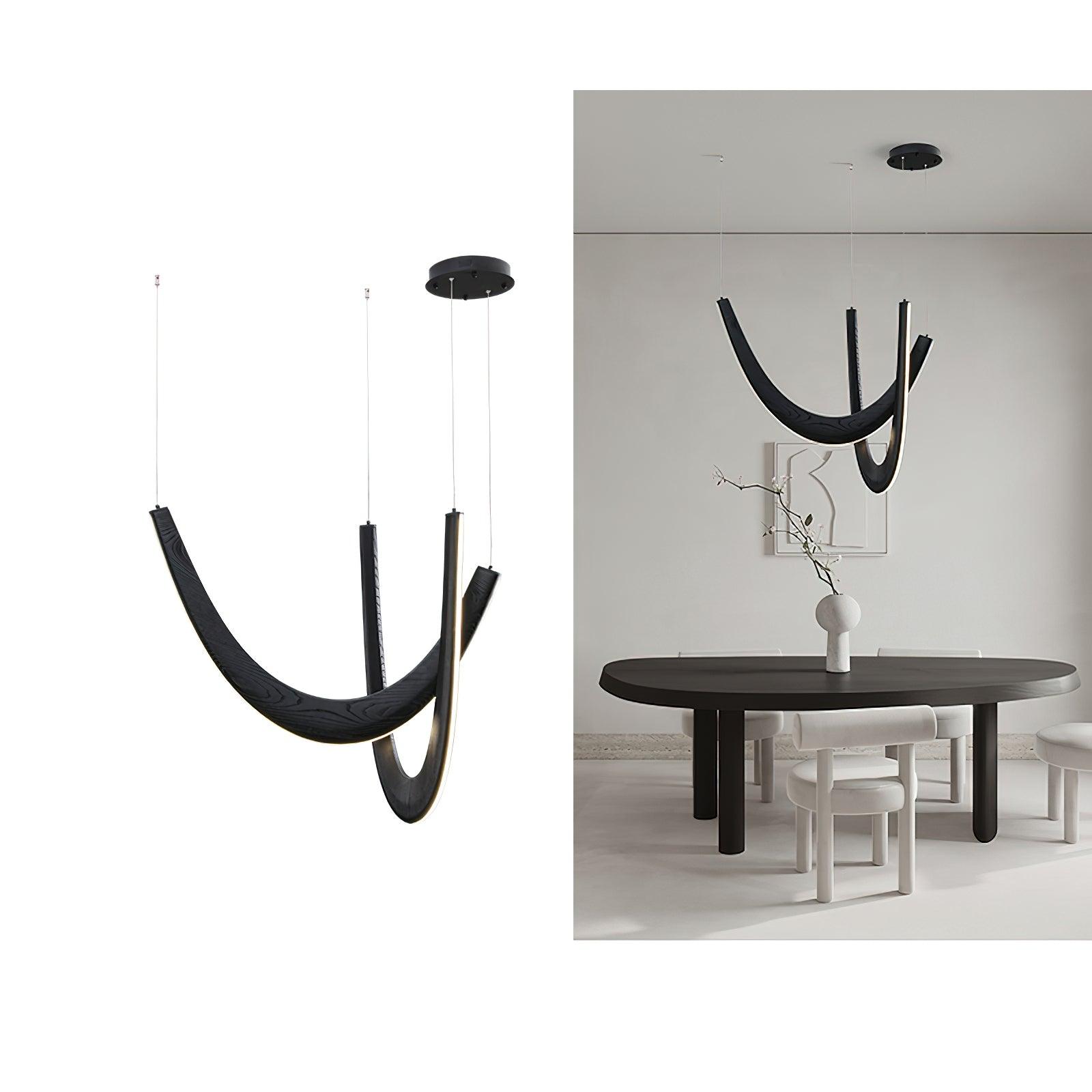 U Wooden Chandelier 36.2