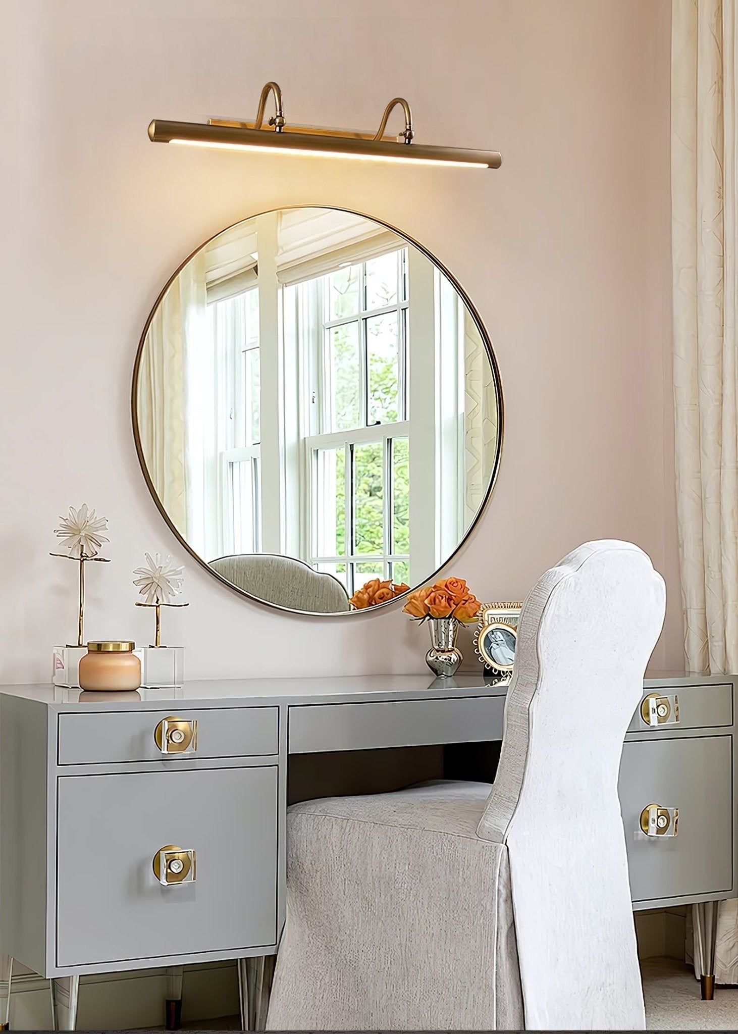 Valmorin Twin Arm Vanity Wall Fixture, Bathroom Vanity Light, detail 10